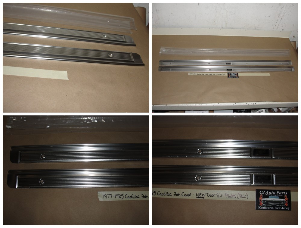 NEW 1977 1978 1979 1980 1981 1982 1983 1984 1985 CADILLAC DEVILLE FLEETWOOD GM 2 DOOR COUPE RWD DOOR SILL PLATES (PAIR) ~ BRAND NEW ~ - Image 3