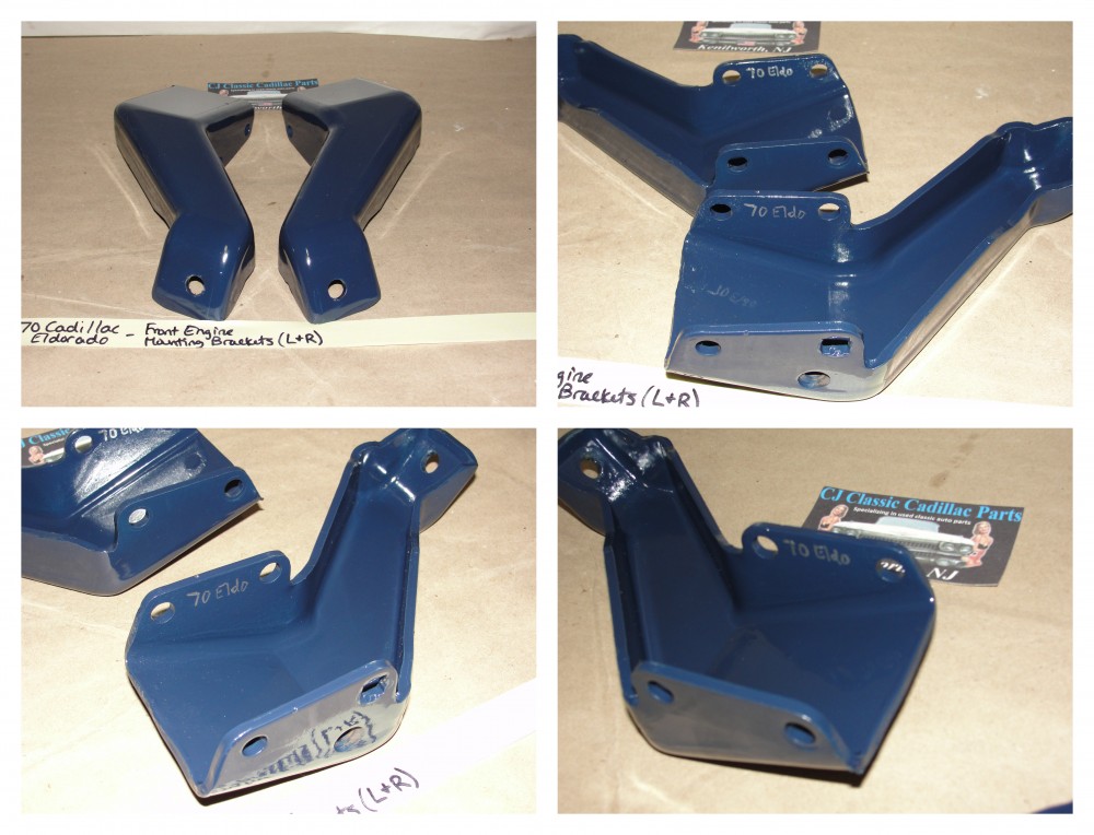 OEM 1968 1969 1970 1971 1972 Cadillac Eldorado 472/500 FRONT TRANSMISSION ENGINE MOUNTING BRACKETS ~ PAIR - Image 12
