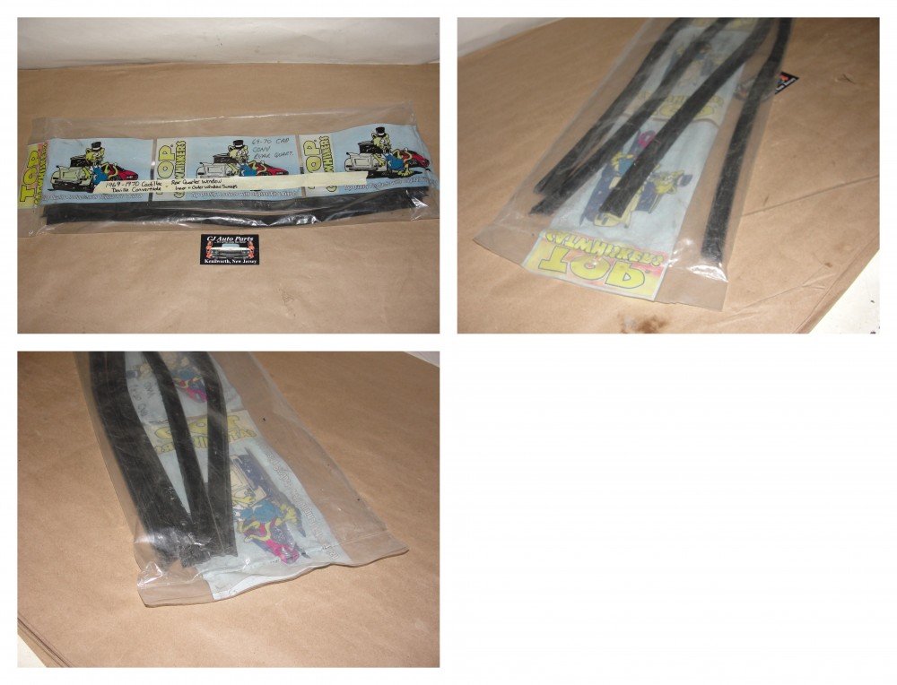 NEW 1969-1970 CADILLAC DEVILLE CONVERTIBLE REAR QUARTER WINDOW SWEEPS FELT KIT - Image 12