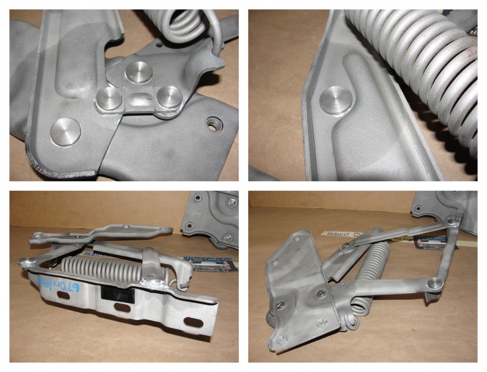 REBUILT 1967 CADILLAC DEVILLE FLEETWOOD CALAIS HOOD HINGES & SPRINGS & NEW RIVETS - Image 10