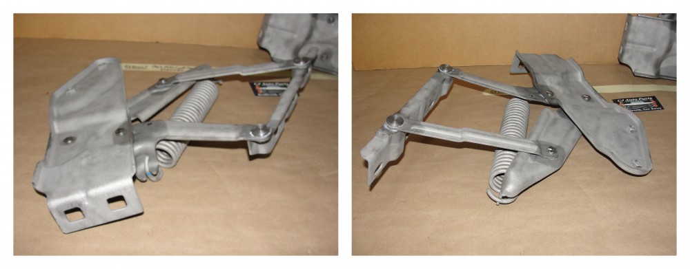 REBUILT 1967 1968 1969 1970 CADILLAC ELDORADO HOOD HINGES WITH SPRINGS - NEW RIVETS - Image 11