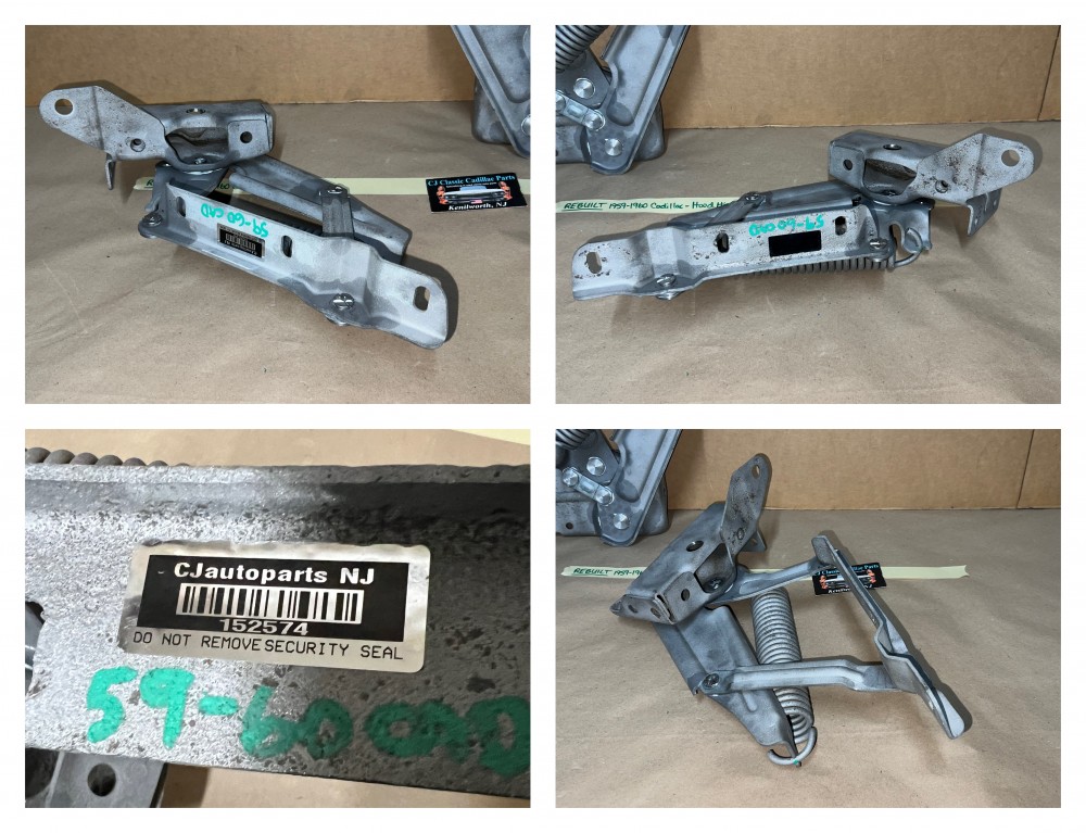 REBUILT 1959 - 1960 Cadillac Deville Eldorado Fleetwood HOOD HINGES WITH NEW RIVETS - LEFT & RIGHT - Image 23