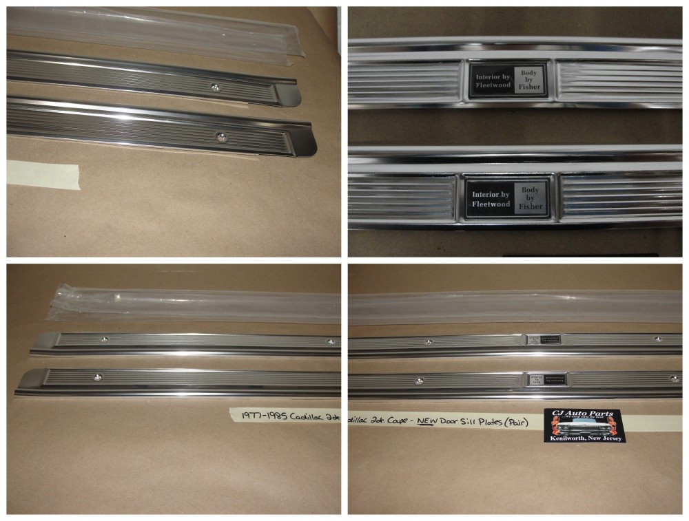 NEW 1977 1978 1979 1980 1981 1982 1983 1984 1985 CADILLAC DEVILLE FLEETWOOD GM 2 DOOR COUPE RWD DOOR SILL PLATES (PAIR) ~ BRAND NEW ~ - Image 4