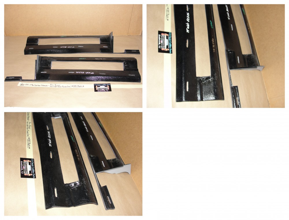 NEW ABS 1975 1976 CADILLAC ELDORADO REAR BUMPER TAIL LIGHT FILLER PANELS 2 PIECE SET - Image 2