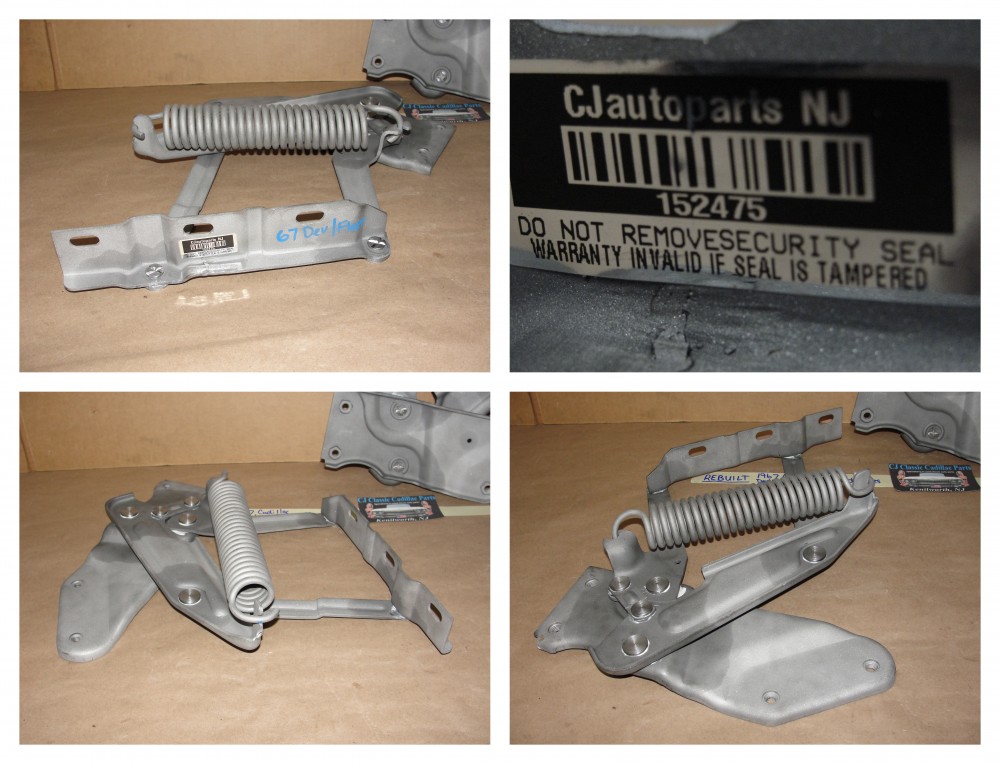 REBUILT 1967 CADILLAC DEVILLE FLEETWOOD CALAIS HOOD HINGES & SPRINGS & NEW RIVETS - Image 7