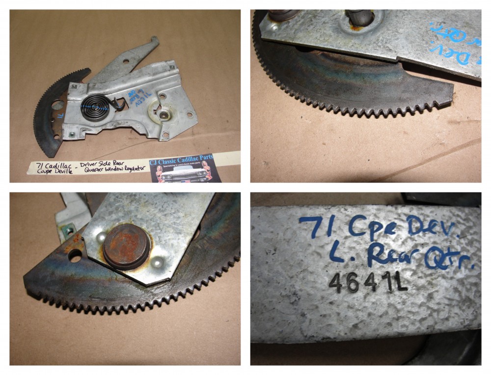 OEM 1971 1972 1973 Cadillac Coupe Deville & Calais Coupe 2DR LEFT DRIVER SIDE REAR QUARTER WINDOW REGULATOR - Image 11