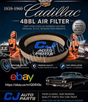 NEW 1959-1960 CADILLAC DEVILLE ELDORADO FLEETWOOD, 1959-1960 Oldsmobile, 1963 1964 Buick Riviera, 1965-1966 Buick Gran Sport Skylark Wildcat Riviera 4 BARRELL (4 BBL) AIR CLEANER FILTER (Replaces Delco # A85C, GM #5645342, WIX42092)