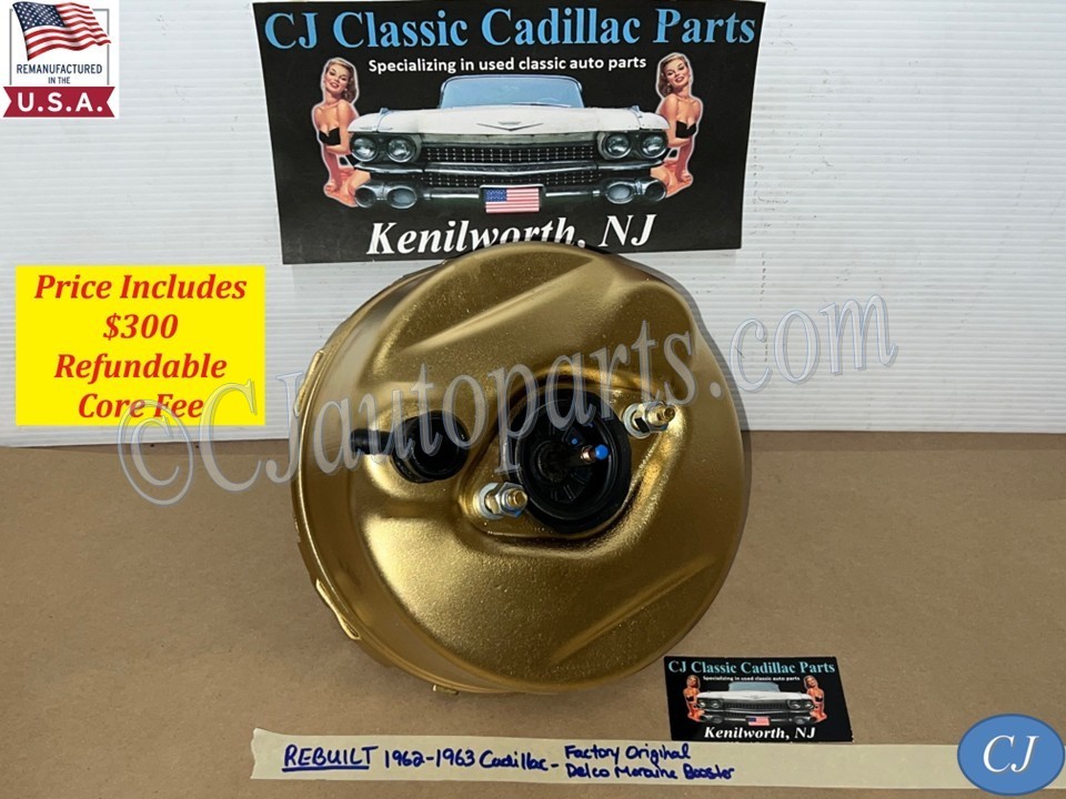 REBUILT FACTORY ORIGINAL 1962 1963 CADILLAC DEVILLE ELDORADO FLEETWOOD DELCO MORAINE POWER BRAKE BOOSTER