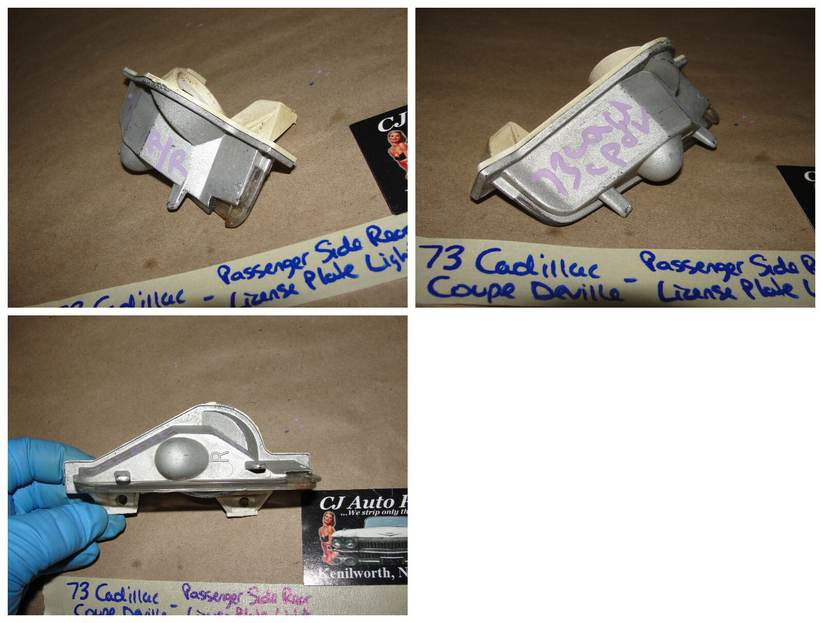 OEM 1973 Cadillac Deville Calais Fleetwood RIGHT PASSENGER SIDE REAR LICENSE PLATE LIGHT LENS #911966 - Image 12