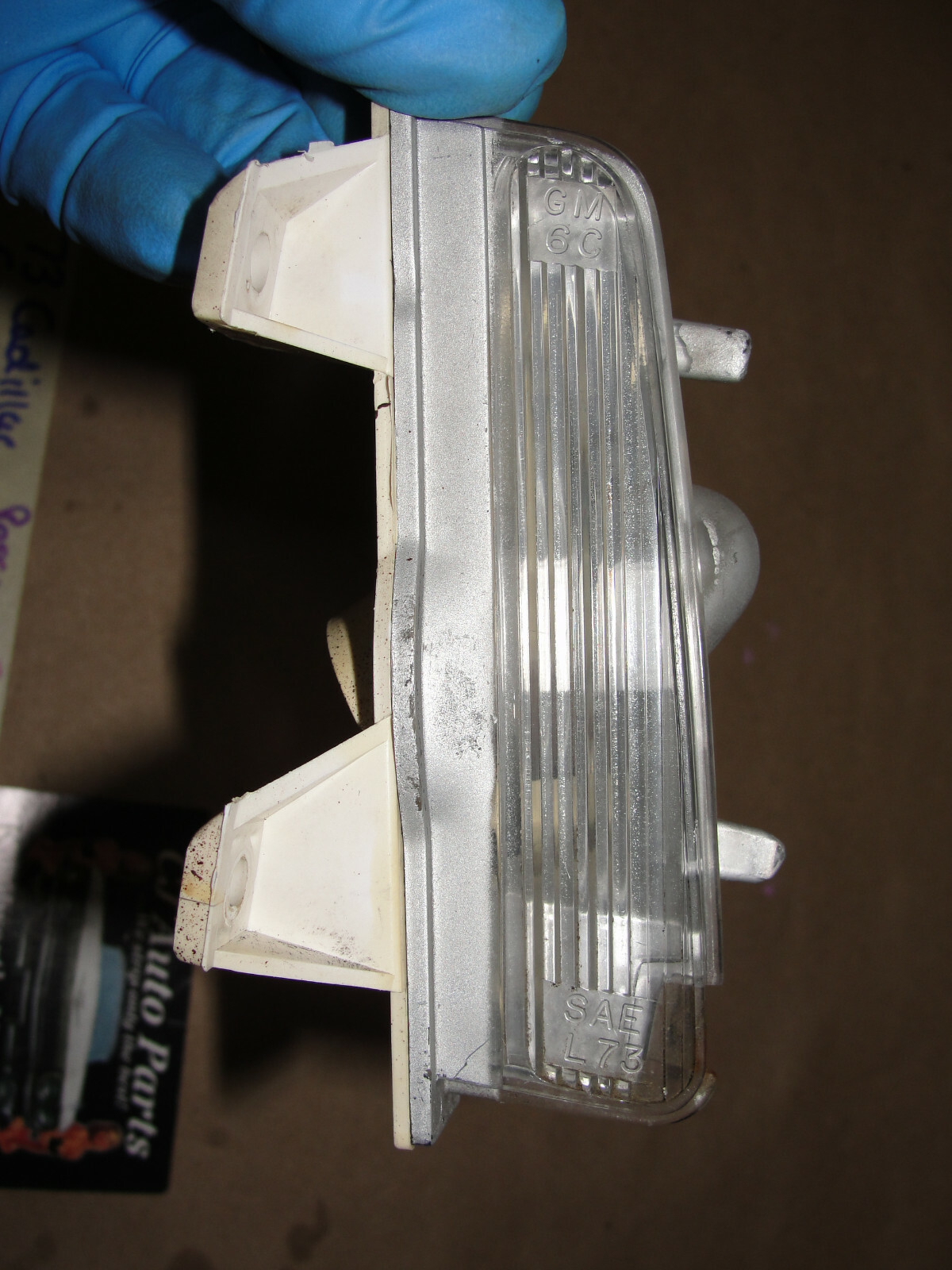 OEM 1973 Cadillac Deville Calais Fleetwood RIGHT PASSENGER SIDE REAR LICENSE PLATE LIGHT LENS #911966 - Image 6