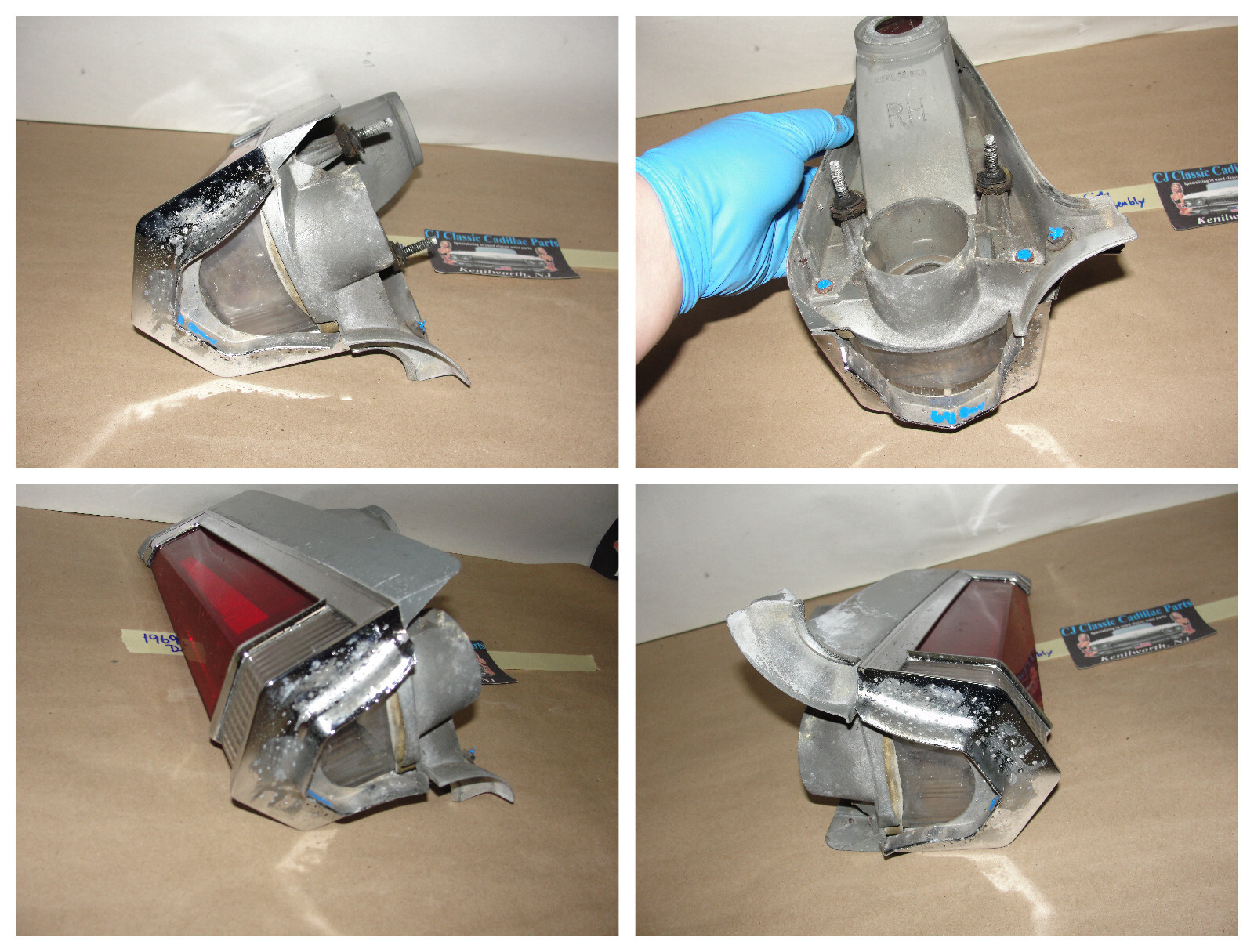 OEM 1969 Cadillac Deville Calais Fleetwood Commercial Chassis RIGHT REAR TAIL LIGHT REVERSE LIGHT QUARTER PANEL EXTENSION #5961808/#5961266/#5961249/#5961252 - Image 11