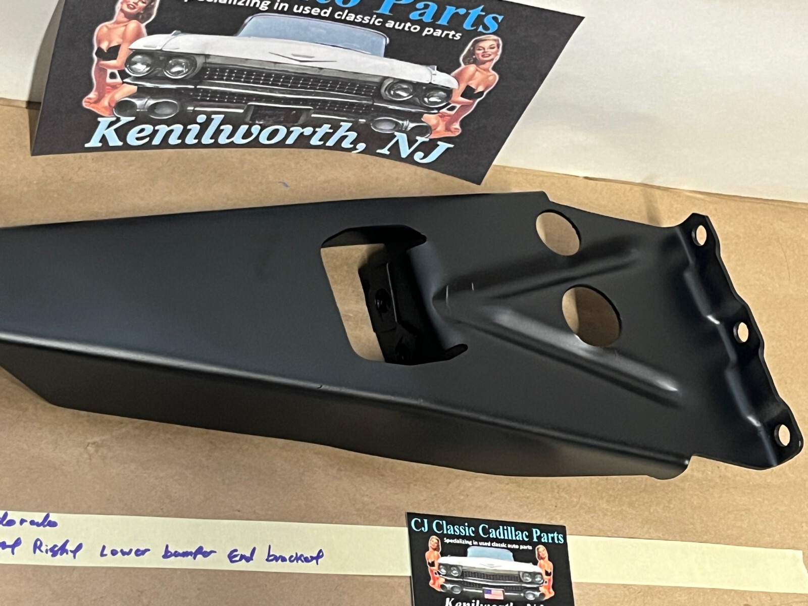OEM 1975 1976 1977 1978 CADILLAC ELDORADO RIGHT FRONT BUMPER END LOWER OUTER MOUNTING BRACKET #1604911 - Image 12