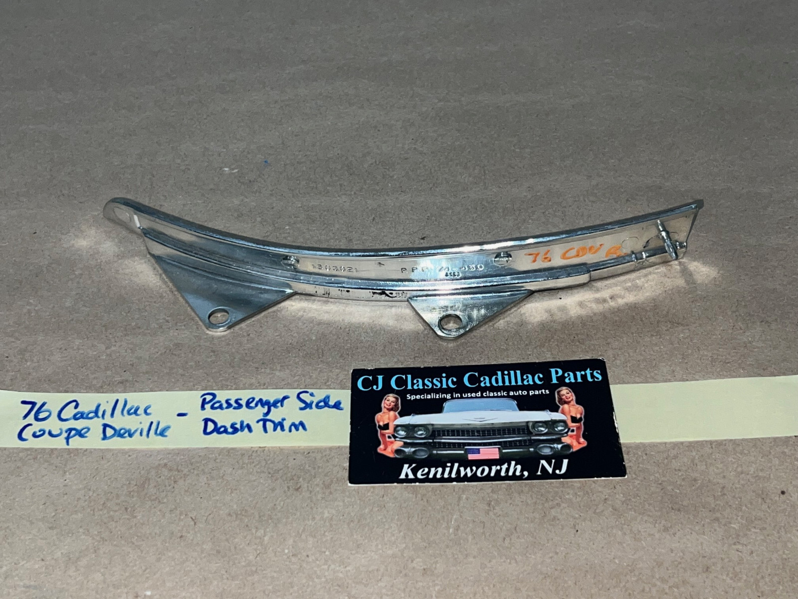 OEM 1974 1975 1976 Cadillac Calais Deville Commercial Chassis 1974 1975 1976 1977 1978 RIGHT PASSENGER SIDE DASH TRIM END CENTER #1603021 - Image 12