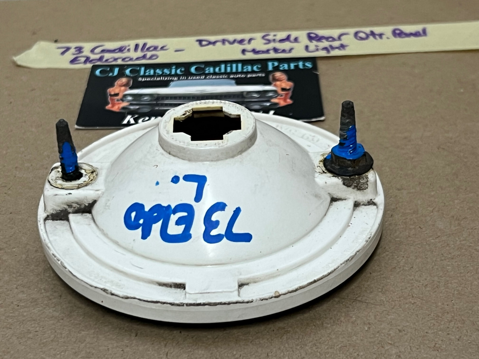 OEM 1970 1971 1972 1973 Cadillac Eldorado LEFT REAR QUARTER PANEL MARKER PARK LIGHT LENS HOUSING #5962035 - Image 14