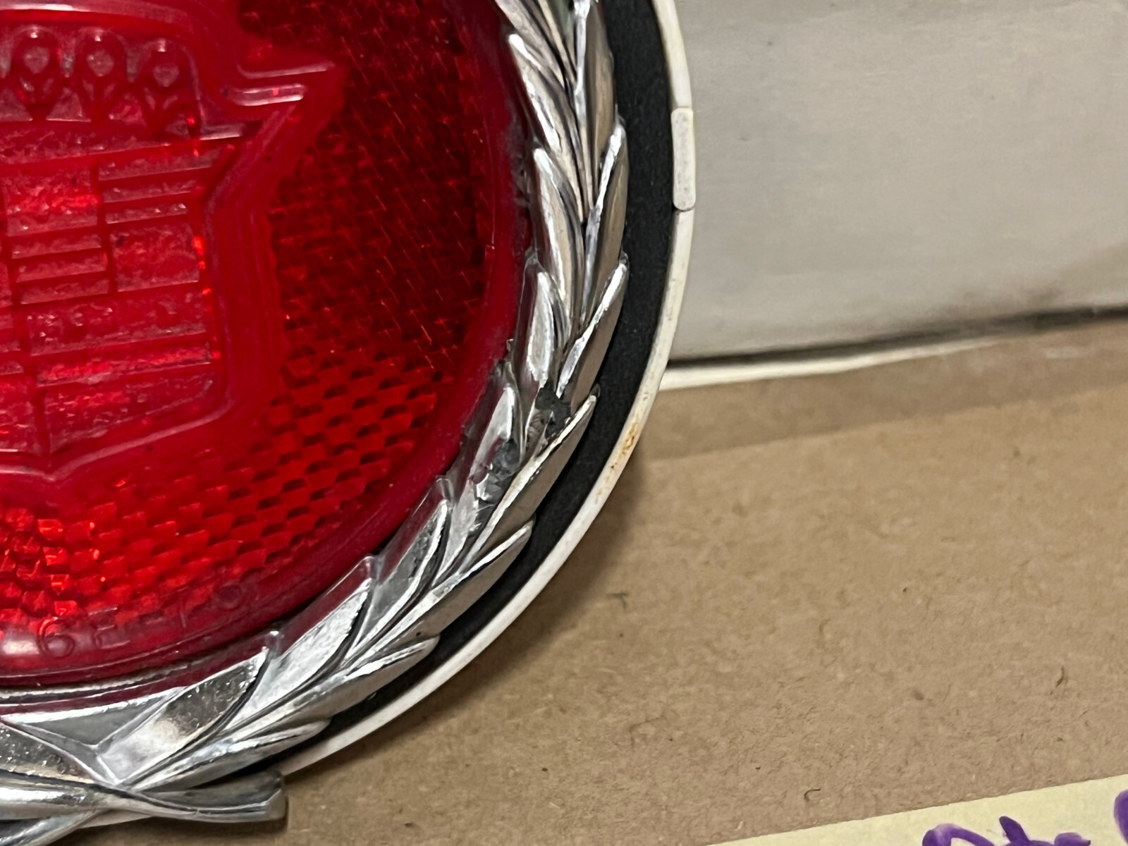 OEM 1970 1971 1972 1973 Cadillac Eldorado LEFT REAR QUARTER PANEL MARKER PARK LIGHT LENS HOUSING #5962035 - Image 6