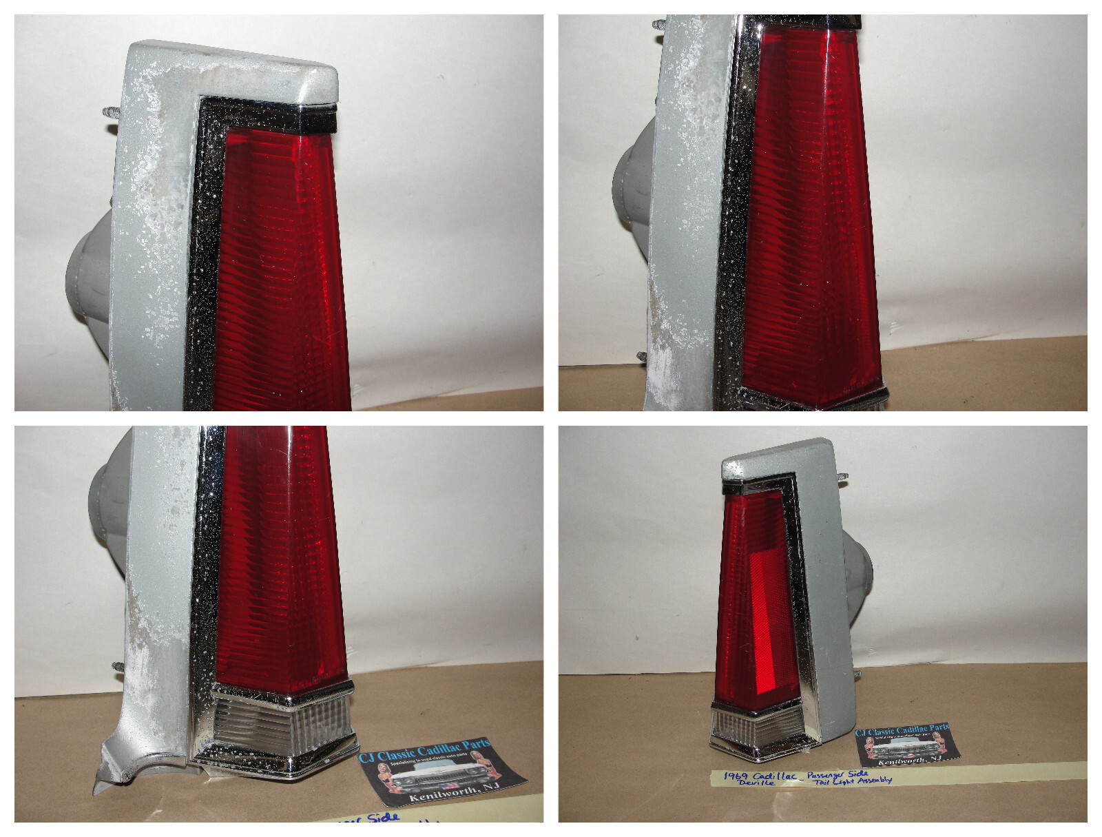 OEM 1969 Cadillac Deville Calais Fleetwood Commercial Chassis RIGHT REAR TAIL LIGHT REVERSE LIGHT QUARTER PANEL EXTENSION #5961808/#5961266/#5961249/#5961252 - Image 7