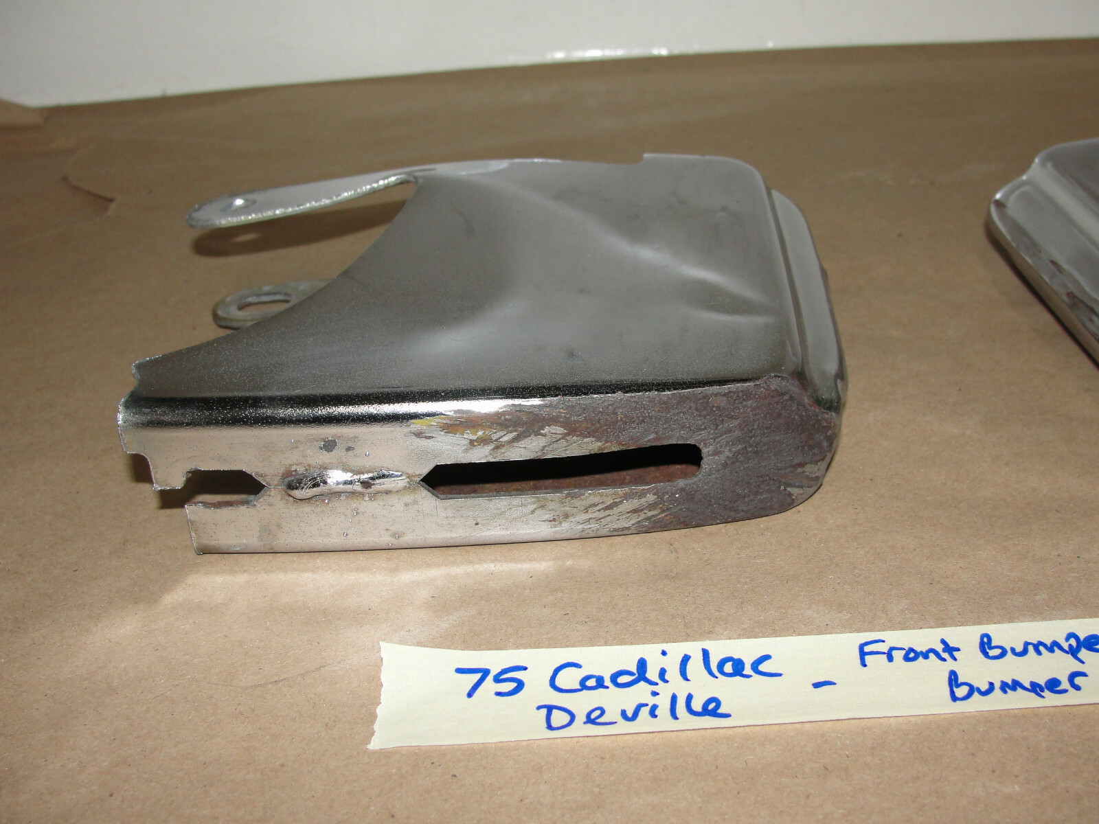 OEM 1974 1975 1976 Cadillac Deville Fleetwood Calais Commercial Chassis FRONT BUMPER INNER LICENSE PLATE BUMPER GUARDS (SMALLER) - Image 8