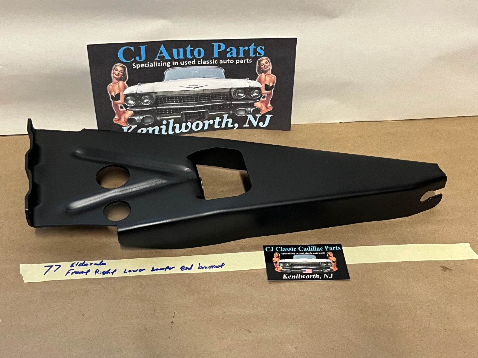 OEM 1975 1976 1977 1978 CADILLAC ELDORADO RIGHT FRONT BUMPER END LOWER OUTER MOUNTING BRACKET #1604911 - Image 8