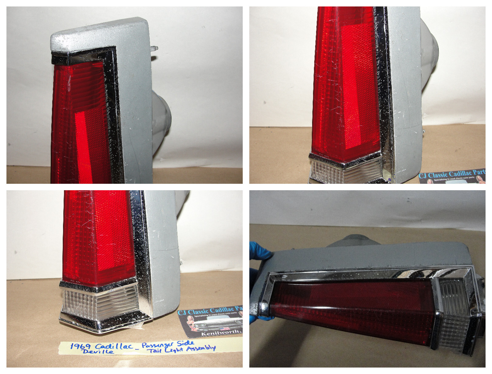 OEM 1969 Cadillac Deville Calais Fleetwood Commercial Chassis RIGHT REAR TAIL LIGHT REVERSE LIGHT QUARTER PANEL EXTENSION #5961808/#5961266/#5961249/#5961252 - Image 8