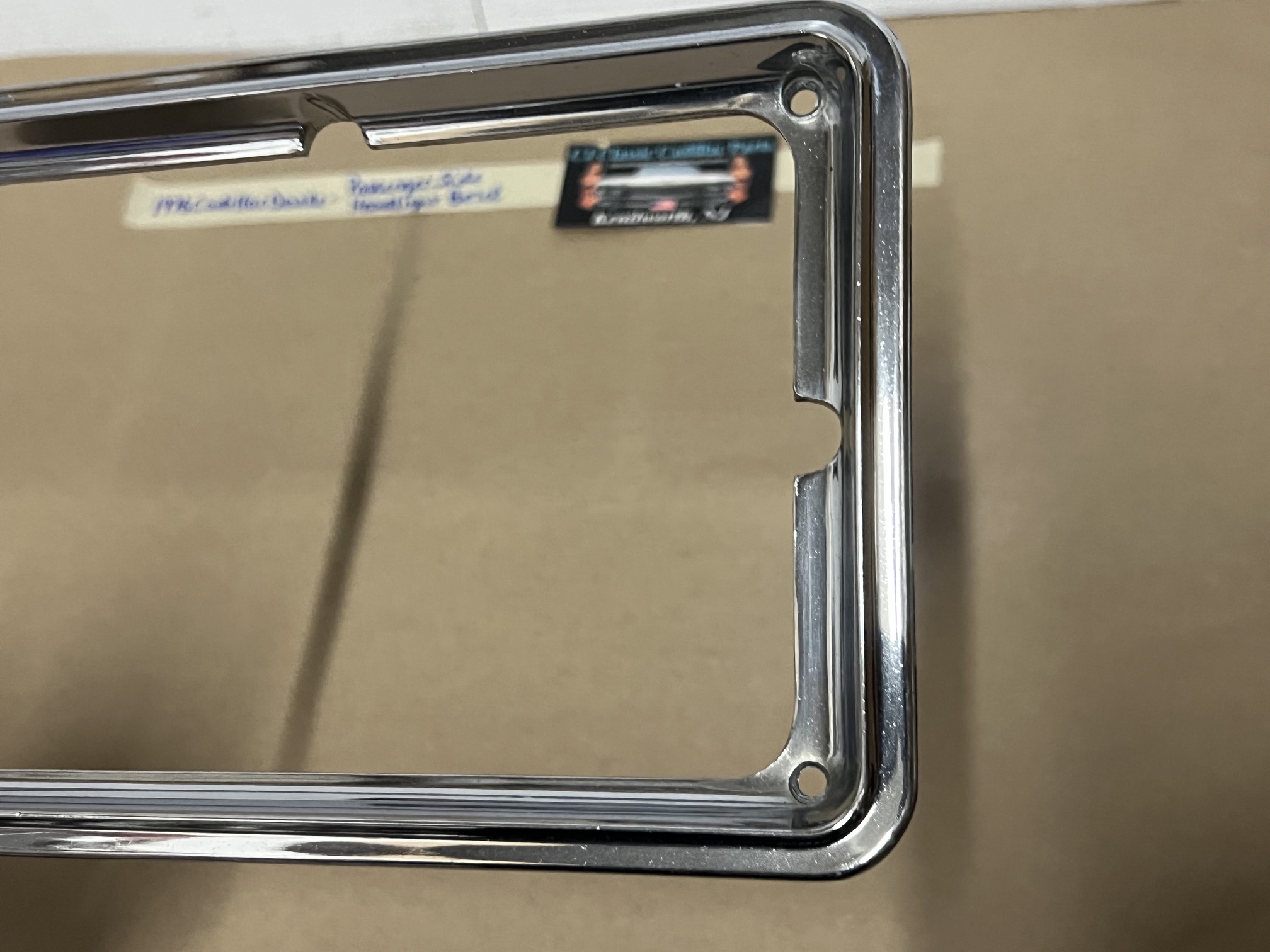 OEM 1975 1976 Cadillac Deville Fleetwood Calais Commercial Chassis RIGHT PASSENGER SIDE HEADLIGHT BEZEL TRIM #1605305 - Image 14