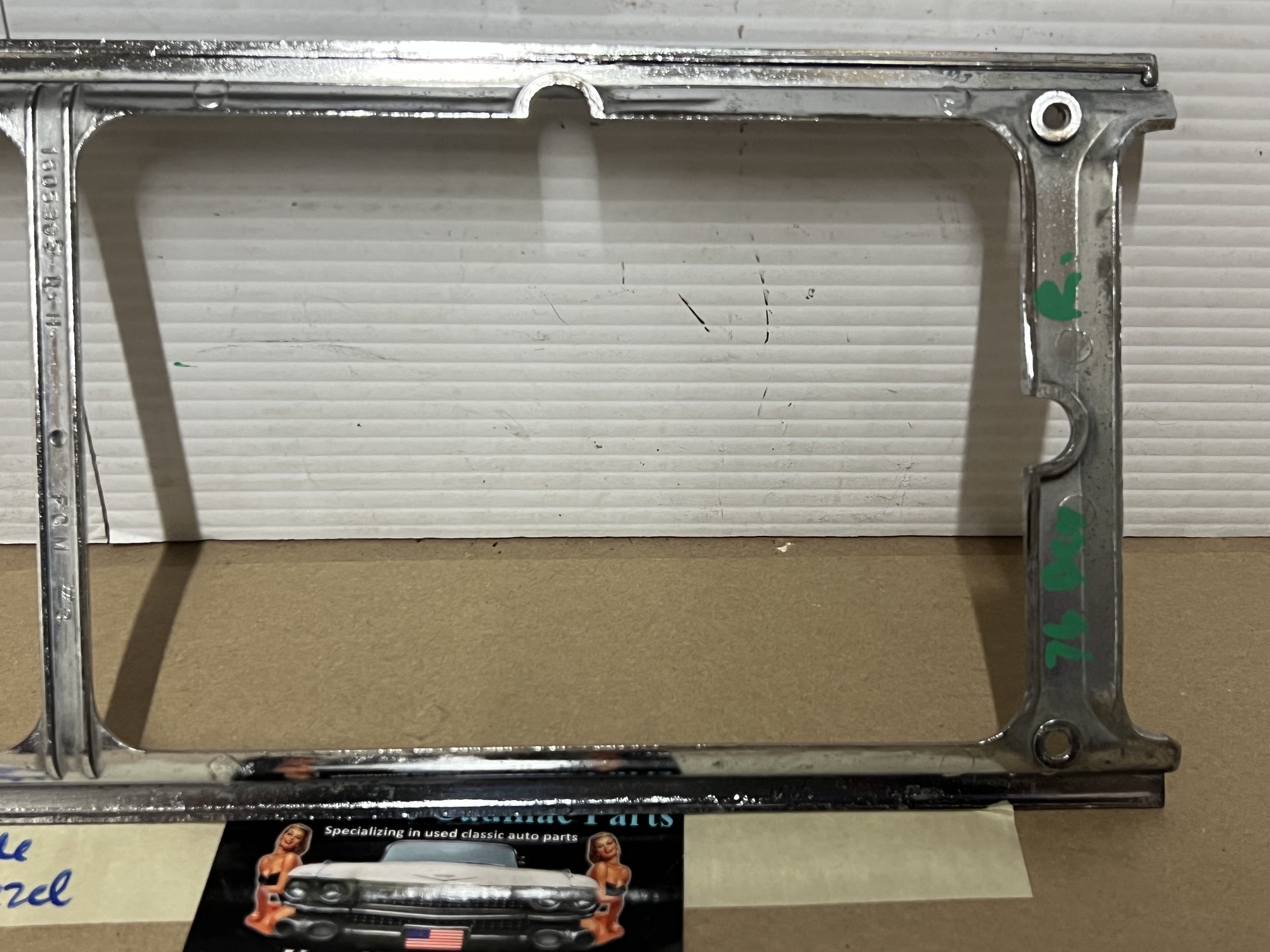 OEM 1975 1976 Cadillac Deville Fleetwood Calais Commercial Chassis RIGHT PASSENGER SIDE HEADLIGHT BEZEL TRIM #1605305 - Image 20