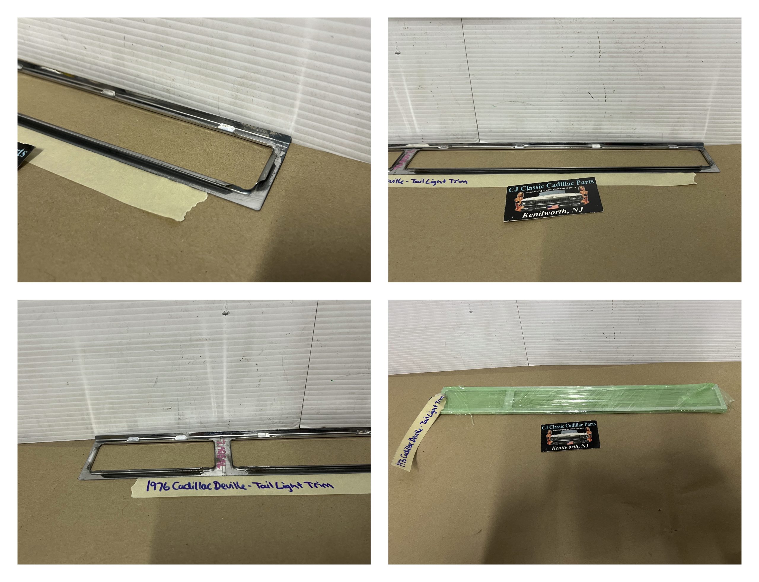 OEM 1974 1975 1976 Cadillac Deville Fleetwood Calais LEFT DRIVER SIDE REAR TAIL LIGHT LENS BEZEL TRIM MOLDING #1602921 - Image 24