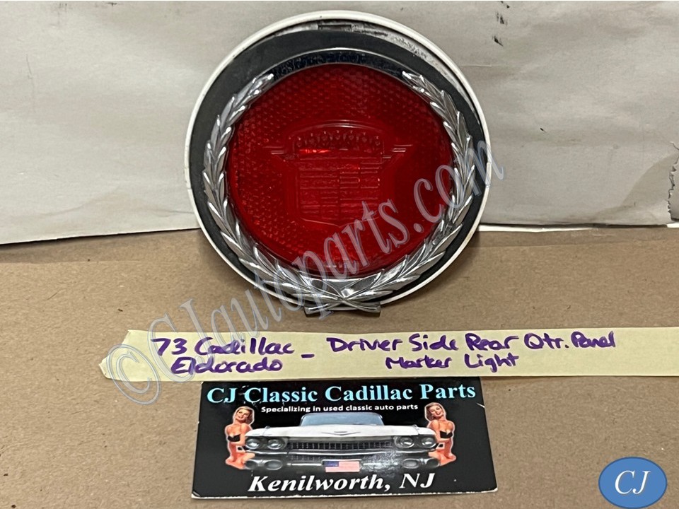 OEM 1970 1971 1972 1973 Cadillac Eldorado LEFT REAR QUARTER PANEL MARKER PARK LIGHT LENS HOUSING #5962035