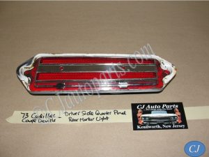 OEM 1971 1972 1973 Cadillac Deville Calais Fleetwood Commercial Chassis LEFT DRIVER SIDE REAR QUARTER PANEL MARKER LIGHT LENS TRIM #917120
