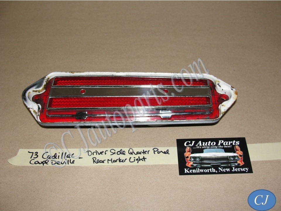 OEM 1971 1972 1973 Cadillac Deville Calais Fleetwood Commercial Chassis LEFT DRIVER SIDE REAR QUARTER PANEL MARKER LIGHT LENS TRIM #917120