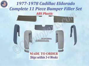 NEW 1977-1978 Cadillac Eldorado Complete Bumper Filler Panel Set (11 Piece Fillers)