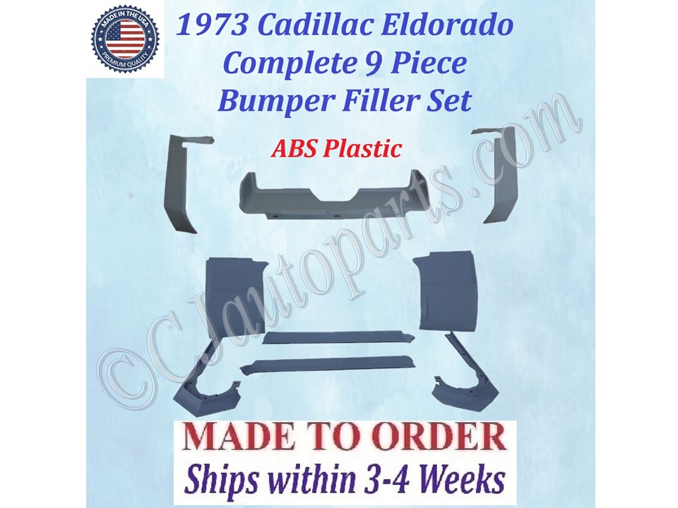 NEW 1973 Cadillac Eldorado Complete Bumper Filler Set (9-Piece Fillers)