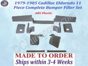 NEW 1979 1980 1981 1982 1983 1984 1985 Cadillac Eldorado 11 Piece COMPLETE BUMPER PANEL FILLER SET (11 Piece Fillers)
