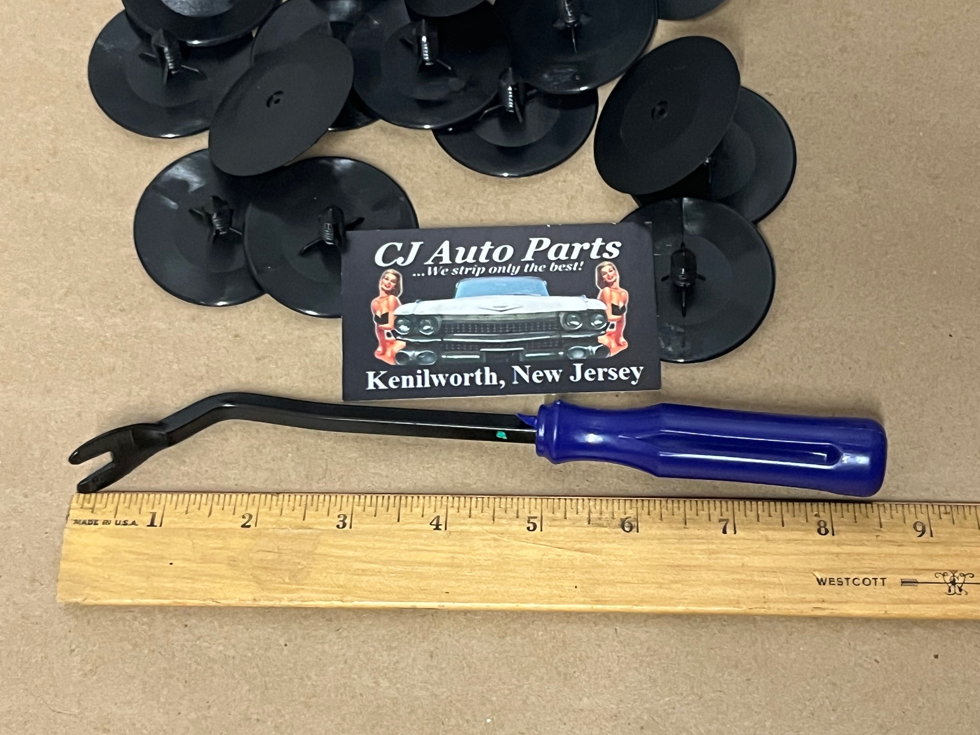 NEW HOOD INSULATION PAD RETAINING CLIPS PUSH PINS - SET OF 15 - WITH CLIP REMOVAL TOOL