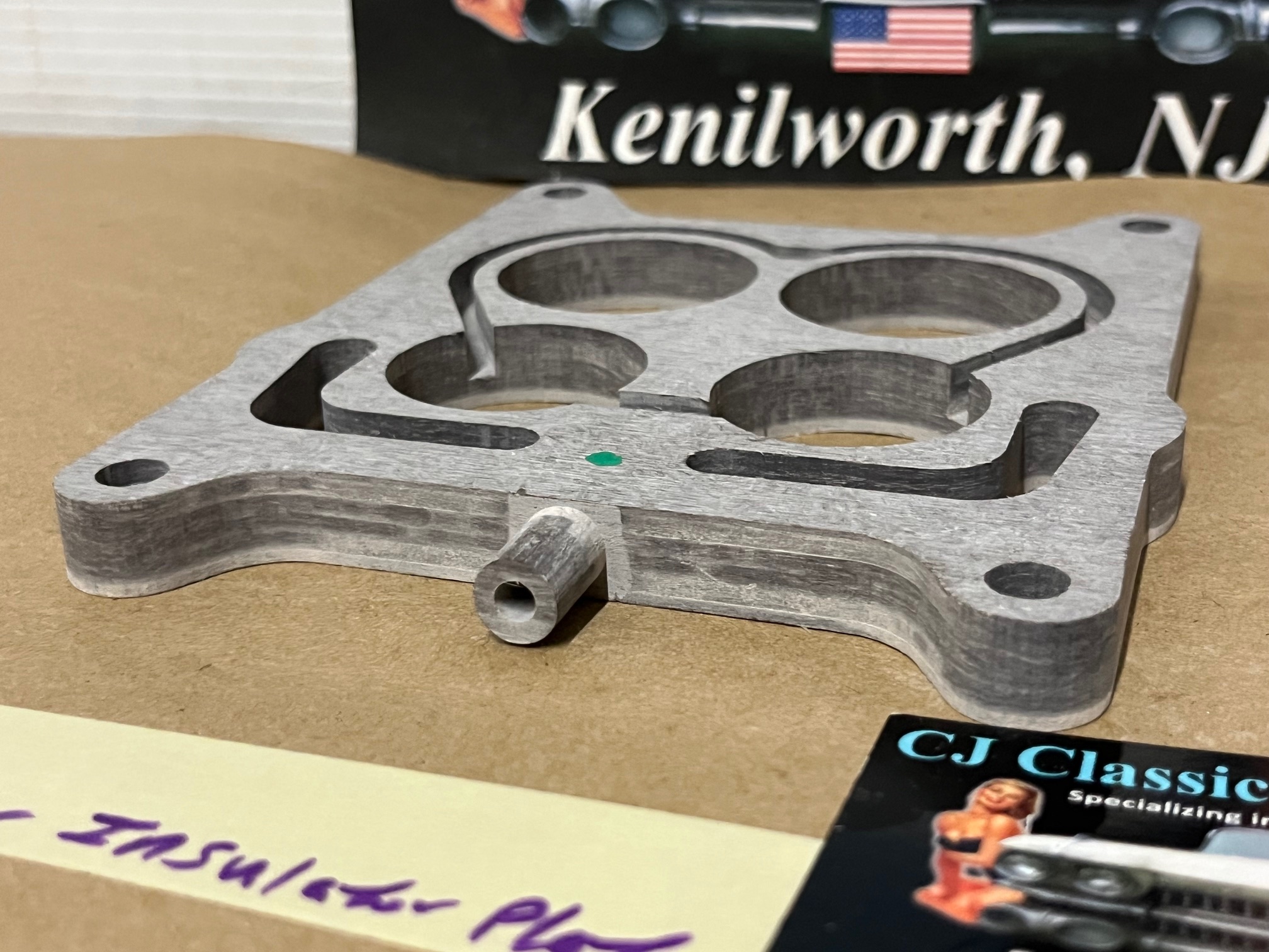 NEW 1963 1964 1965 1966 CADILLAC DEVILLE ELDORADO FLEETWOOD CALAIS 4 BBL ROCHESTER OR CARTER CARBURETOR TO MANIFOLD INSULATOR SPACER PLATE (REPLACES GM#1480097) - Image 5