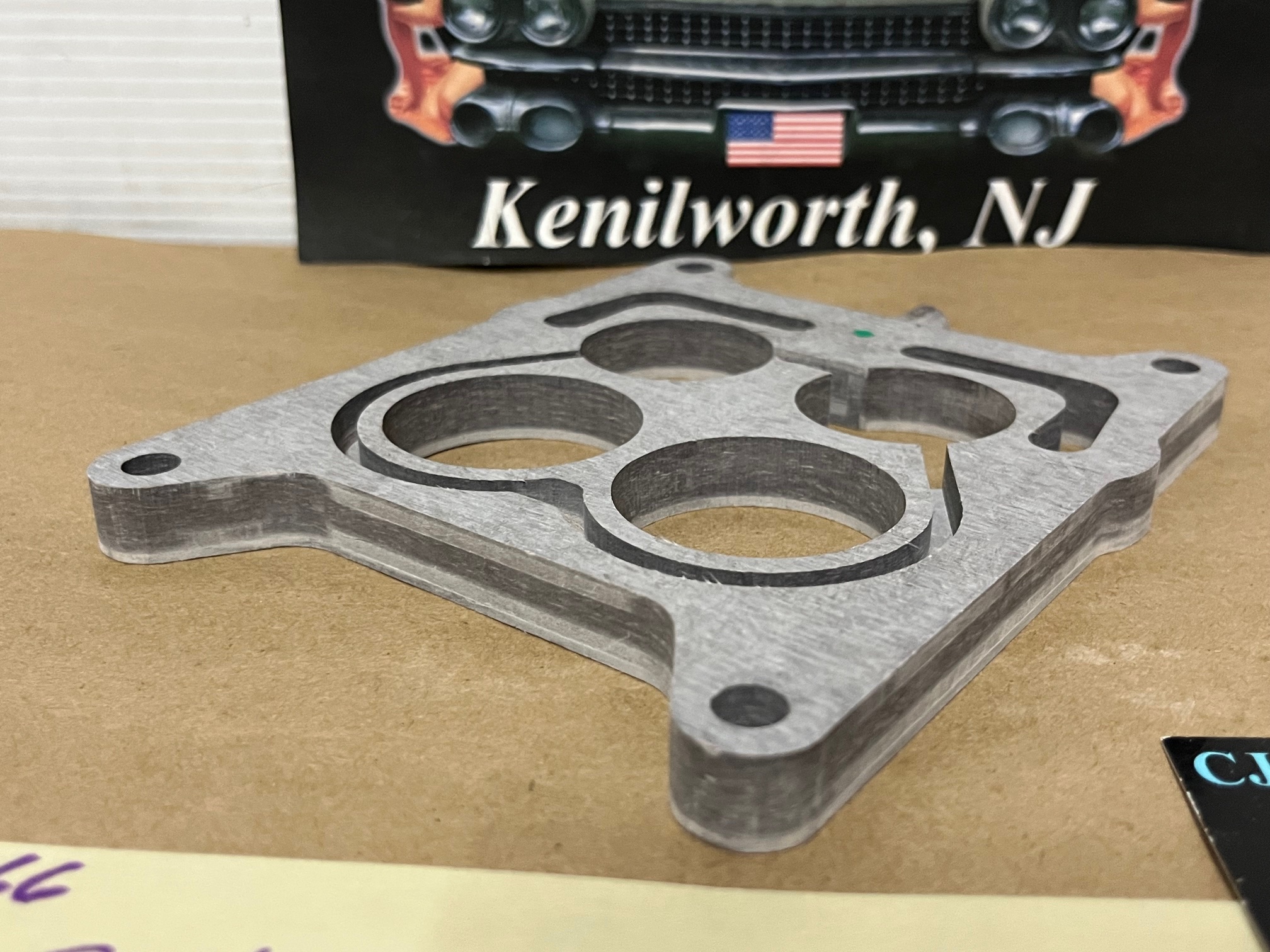 NEW 1963 1964 1965 1966 CADILLAC DEVILLE ELDORADO FLEETWOOD CALAIS 4 BBL ROCHESTER OR CARTER CARBURETOR TO MANIFOLD INSULATOR SPACER PLATE (REPLACES GM#1480097) - Image 7