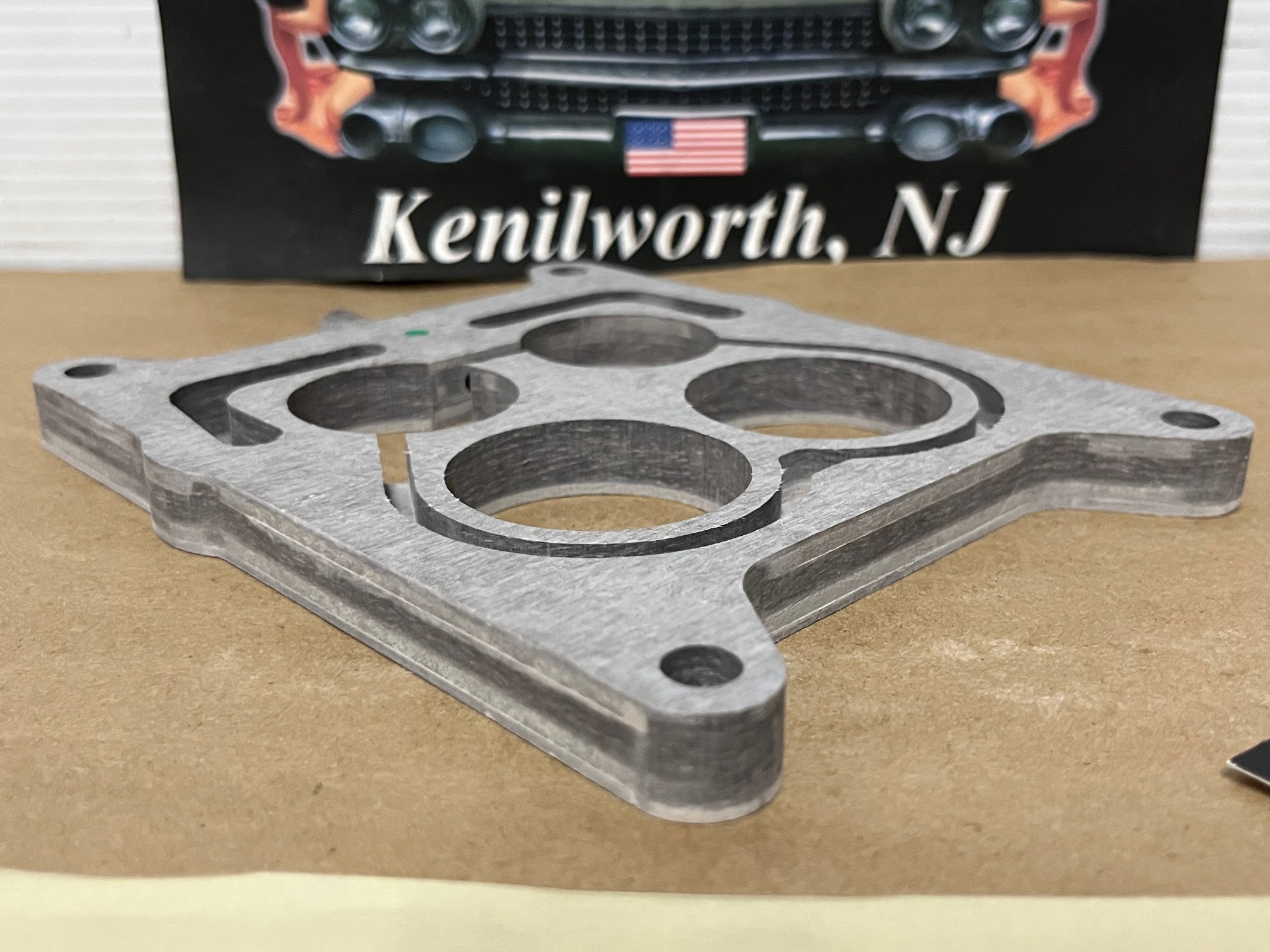 NEW 1963 1964 1965 1966 CADILLAC DEVILLE ELDORADO FLEETWOOD CALAIS 4 BBL ROCHESTER OR CARTER CARBURETOR TO MANIFOLD INSULATOR SPACER PLATE (REPLACES GM#1480097) - Image 8