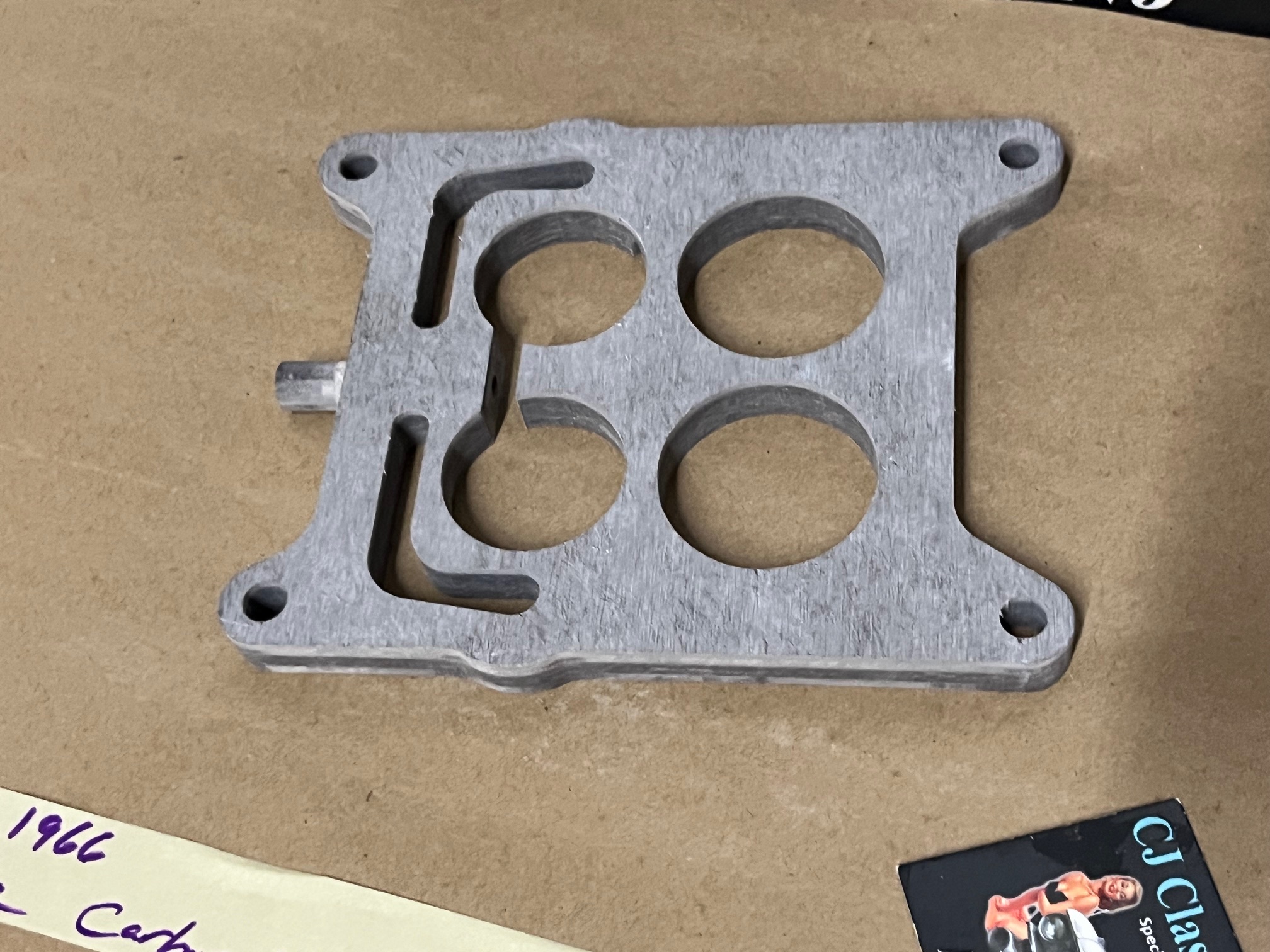 NEW 1963 1964 1965 1966 CADILLAC DEVILLE ELDORADO FLEETWOOD CALAIS 4 BBL ROCHESTER OR CARTER CARBURETOR TO MANIFOLD INSULATOR SPACER PLATE (REPLACES GM#1480097) - Image 11