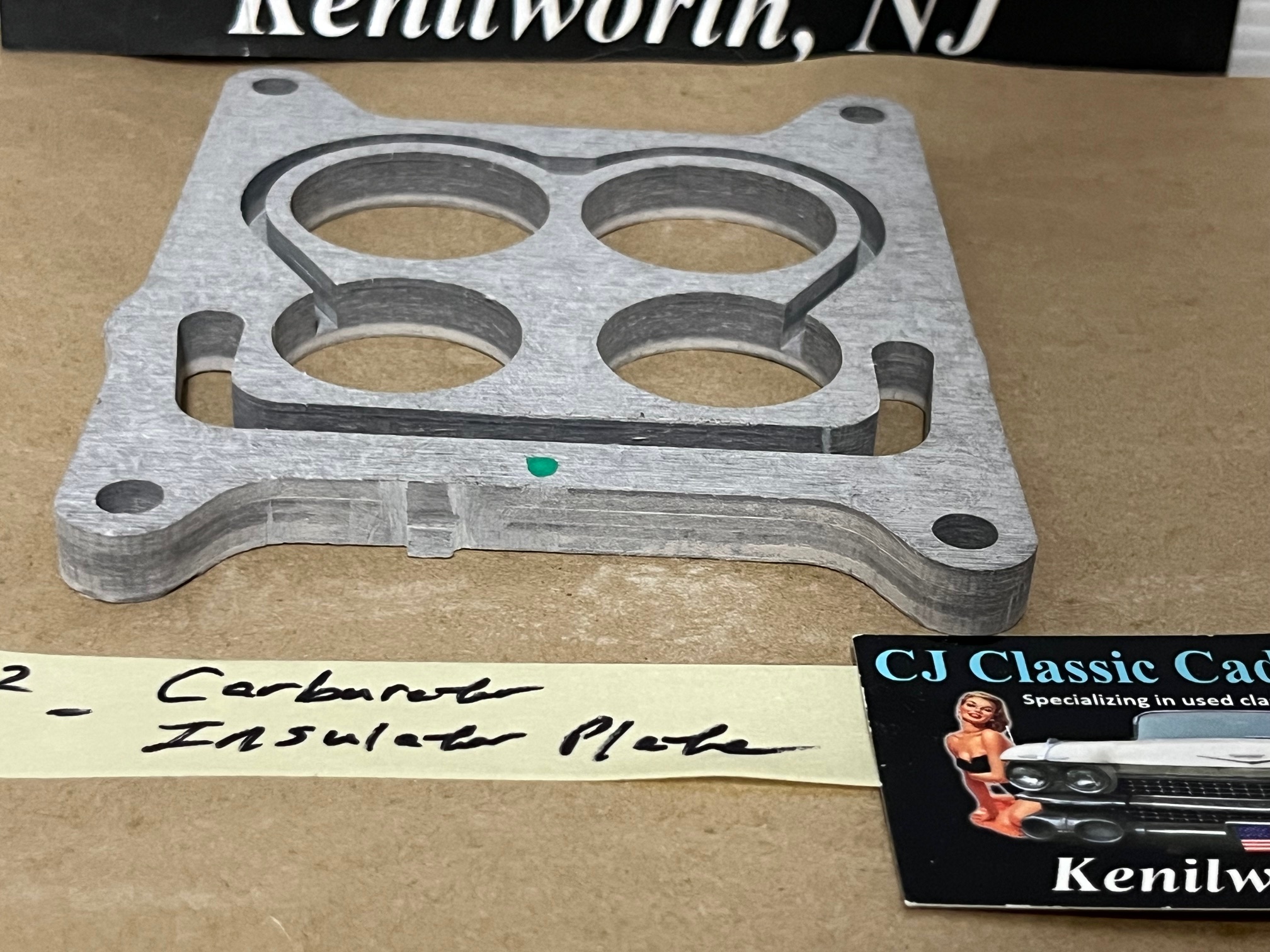 NEW 1957 1958 1959 1960 1961 1962 CADILLAC DEVILLE FLEETWOOD ELDORADO 4 BBL ROCHESTER OR CARTER CARBURETOR INSULATOR SPACER PLATE (REPLACES GM#1473021) - Image 4