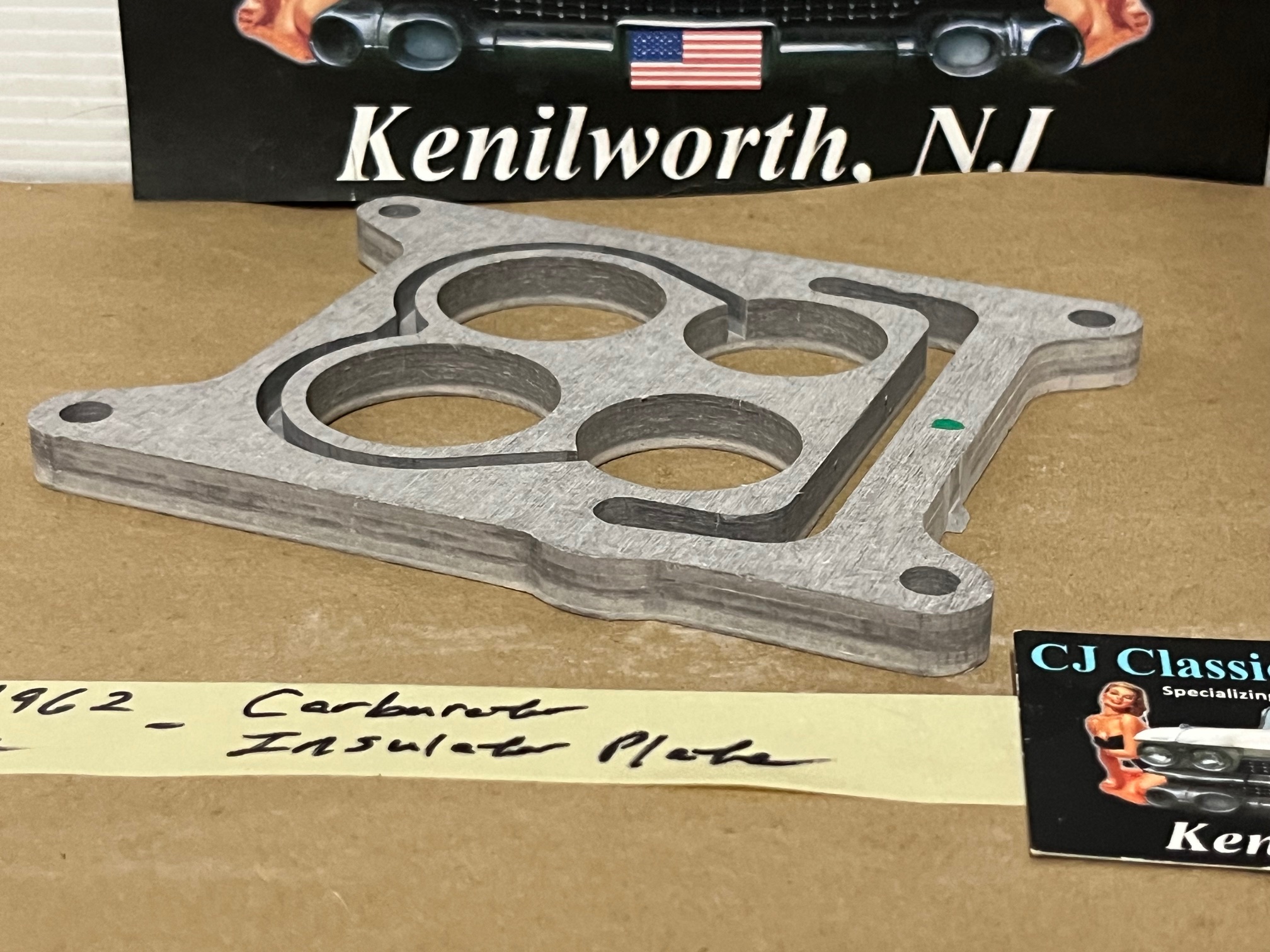 NEW 1957 1958 1959 1960 1961 1962 CADILLAC DEVILLE FLEETWOOD ELDORADO 4 BBL ROCHESTER OR CARTER CARBURETOR INSULATOR SPACER PLATE (REPLACES GM#1473021) - Image 5