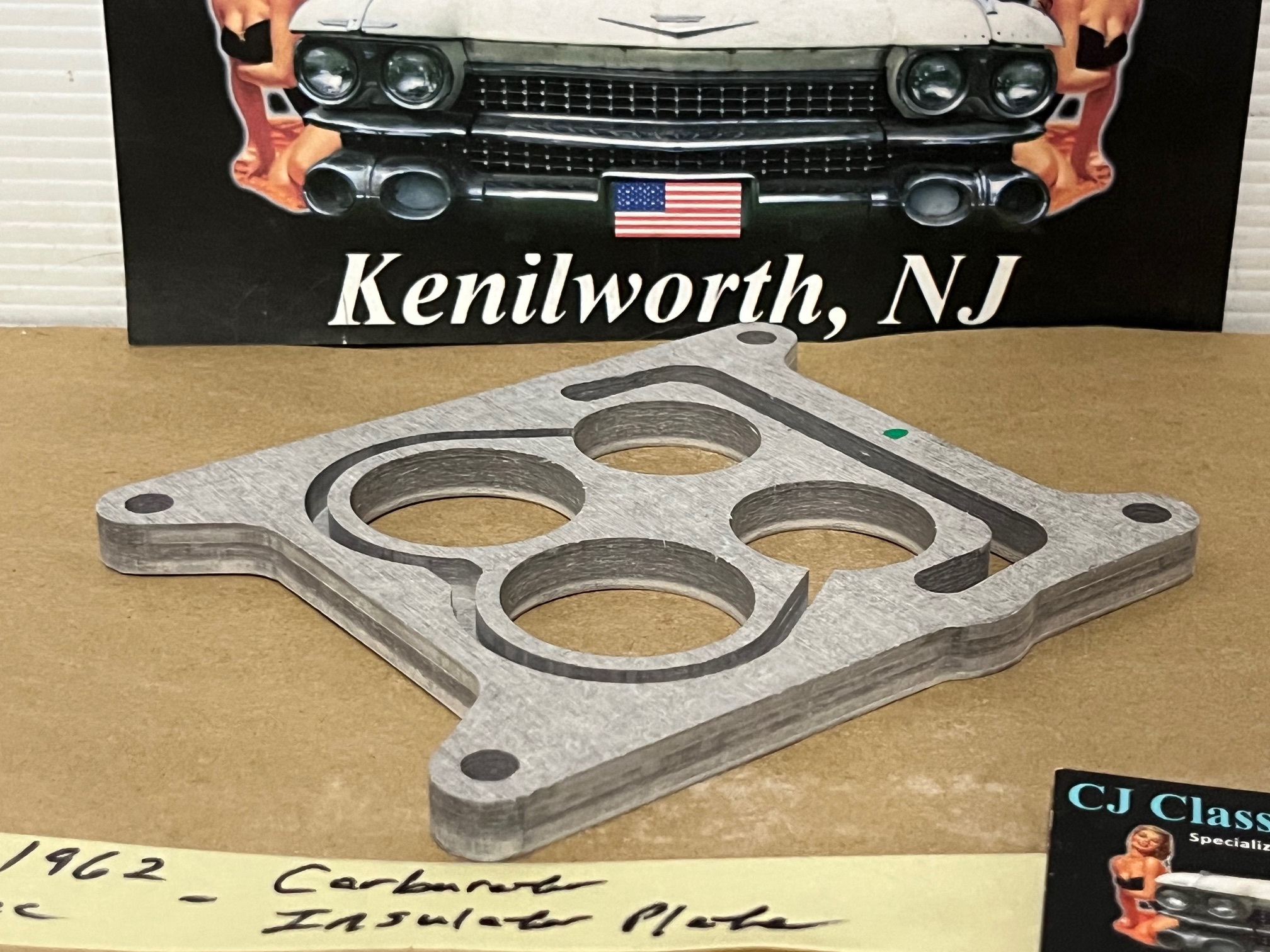 NEW 1957 1958 1959 1960 1961 1962 CADILLAC DEVILLE FLEETWOOD ELDORADO 4 BBL ROCHESTER OR CARTER CARBURETOR INSULATOR SPACER PLATE (REPLACES GM#1473021) - Image 6