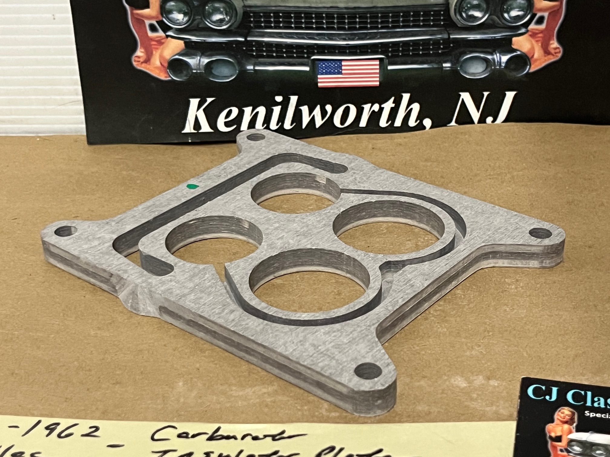 NEW 1957 1958 1959 1960 1961 1962 CADILLAC DEVILLE FLEETWOOD ELDORADO 4 BBL ROCHESTER OR CARTER CARBURETOR INSULATOR SPACER PLATE (REPLACES GM#1473021) - Image 7