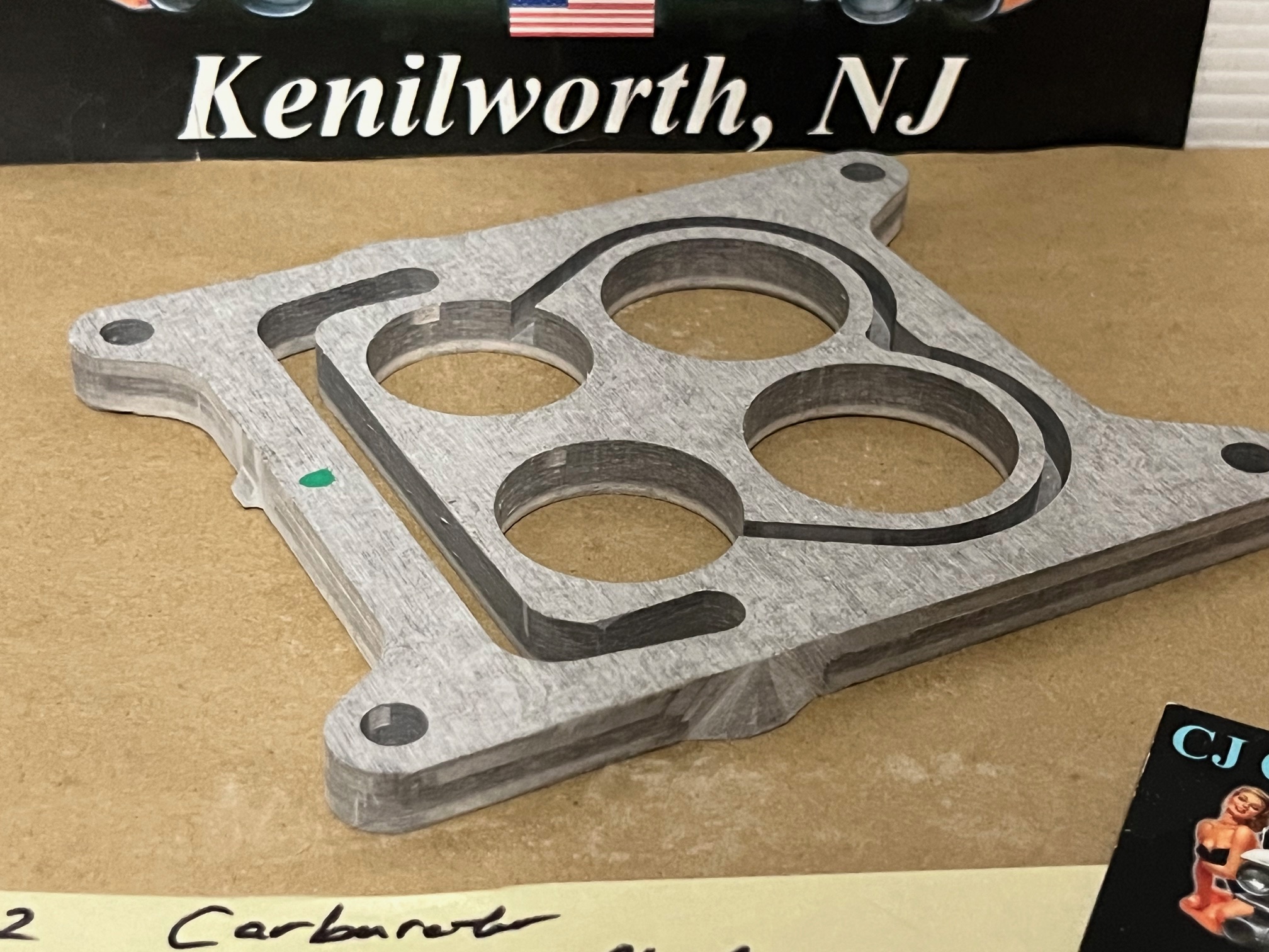 NEW 1957 1958 1959 1960 1961 1962 CADILLAC DEVILLE FLEETWOOD ELDORADO 4 BBL ROCHESTER OR CARTER CARBURETOR INSULATOR SPACER PLATE (REPLACES GM#1473021) - Image 8