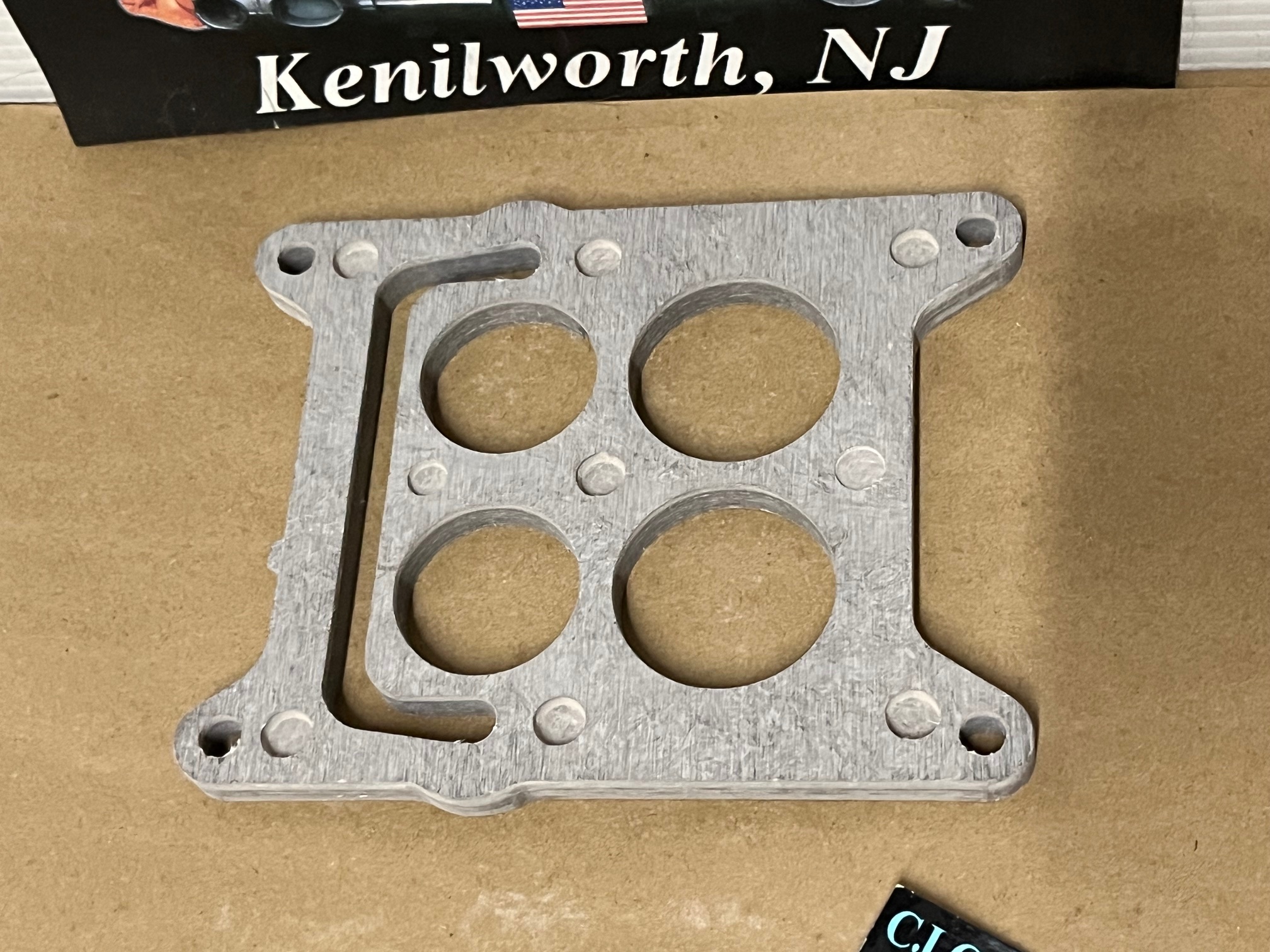 NEW 1957 1958 1959 1960 1961 1962 CADILLAC DEVILLE FLEETWOOD ELDORADO 4 BBL ROCHESTER OR CARTER CARBURETOR INSULATOR SPACER PLATE (REPLACES GM#1473021) - Image 9
