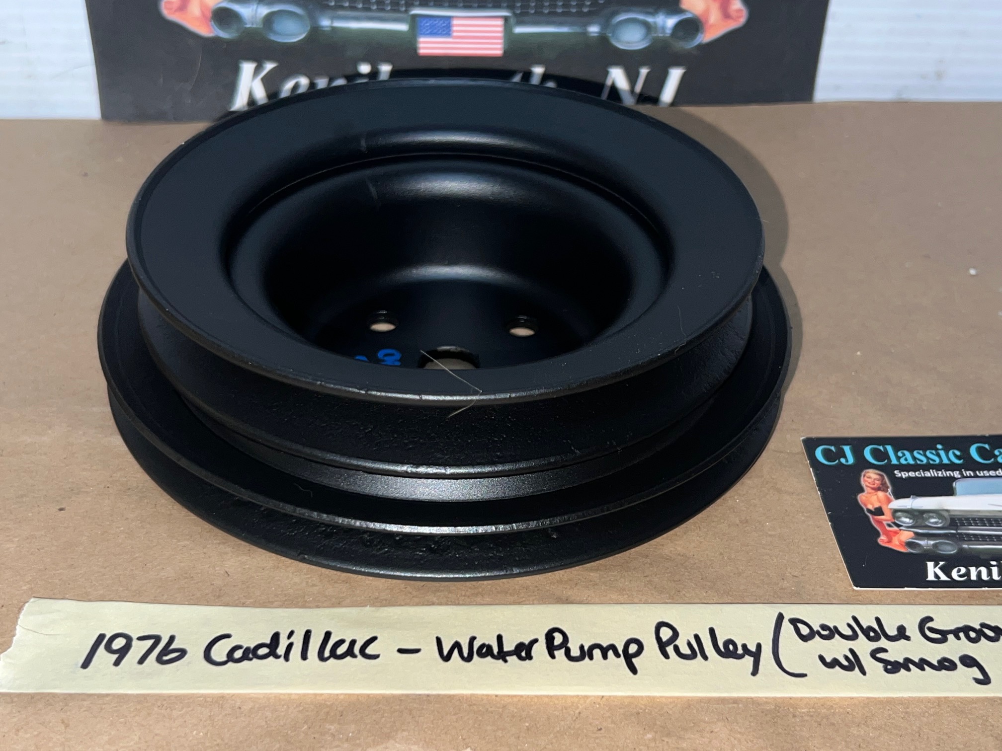 RESTORED 1976 1977 1978 Cadillac Deville Eldorado Fleetwood WATER PUMP PULLEY DOUBLE GROOVE (WITH A.I.R) #1609422 - Image 4