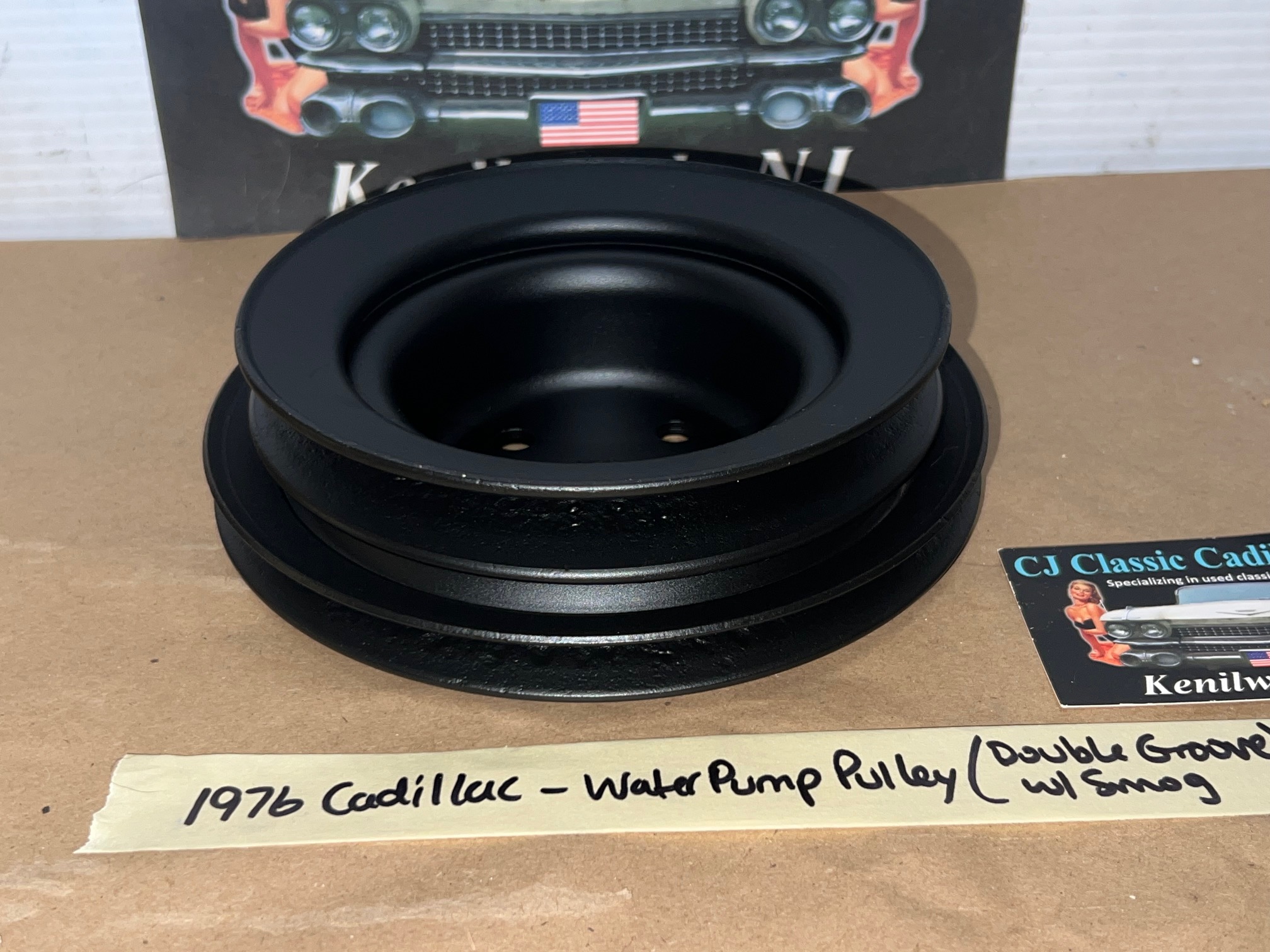 RESTORED 1976 1977 1978 Cadillac Deville Eldorado Fleetwood WATER PUMP PULLEY DOUBLE GROOVE (WITH A.I.R) #1609422 - Image 5