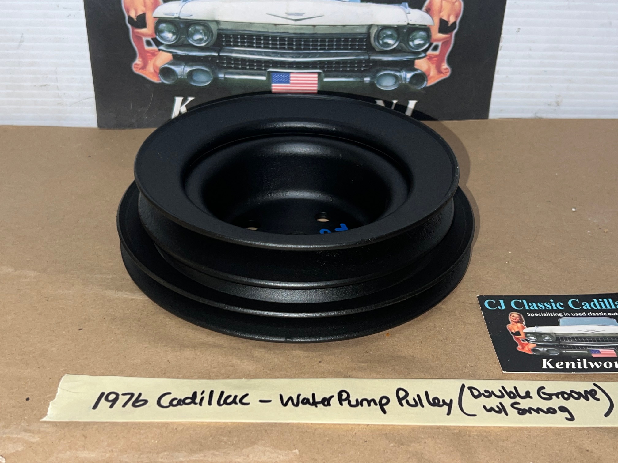 RESTORED 1976 1977 1978 Cadillac Deville Eldorado Fleetwood WATER PUMP PULLEY DOUBLE GROOVE (WITH A.I.R) #1609422 - Image 6