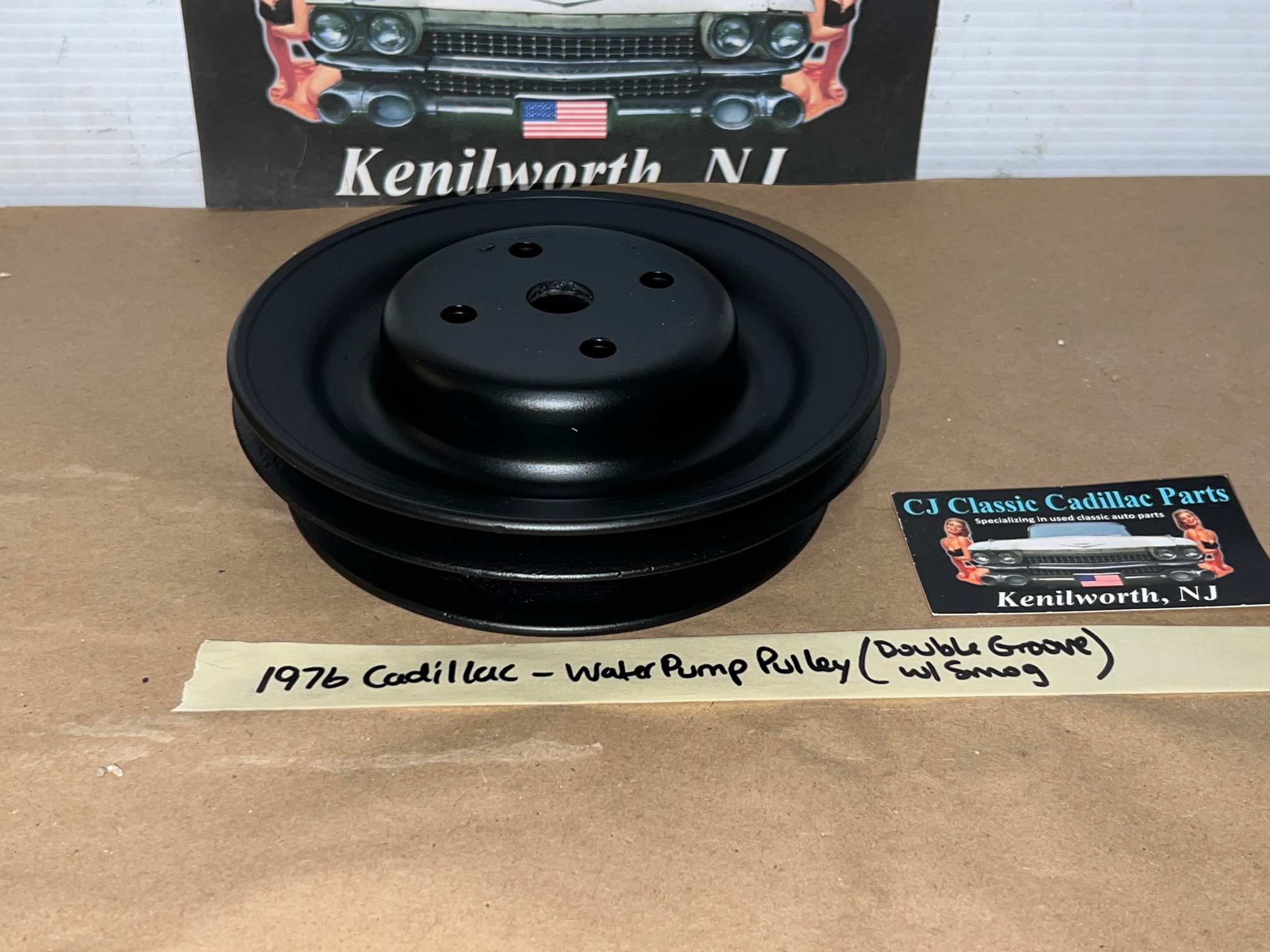 RESTORED 1976 1977 1978 Cadillac Deville Eldorado Fleetwood WATER PUMP PULLEY DOUBLE GROOVE (WITH A.I.R) #1609422 - Image 7