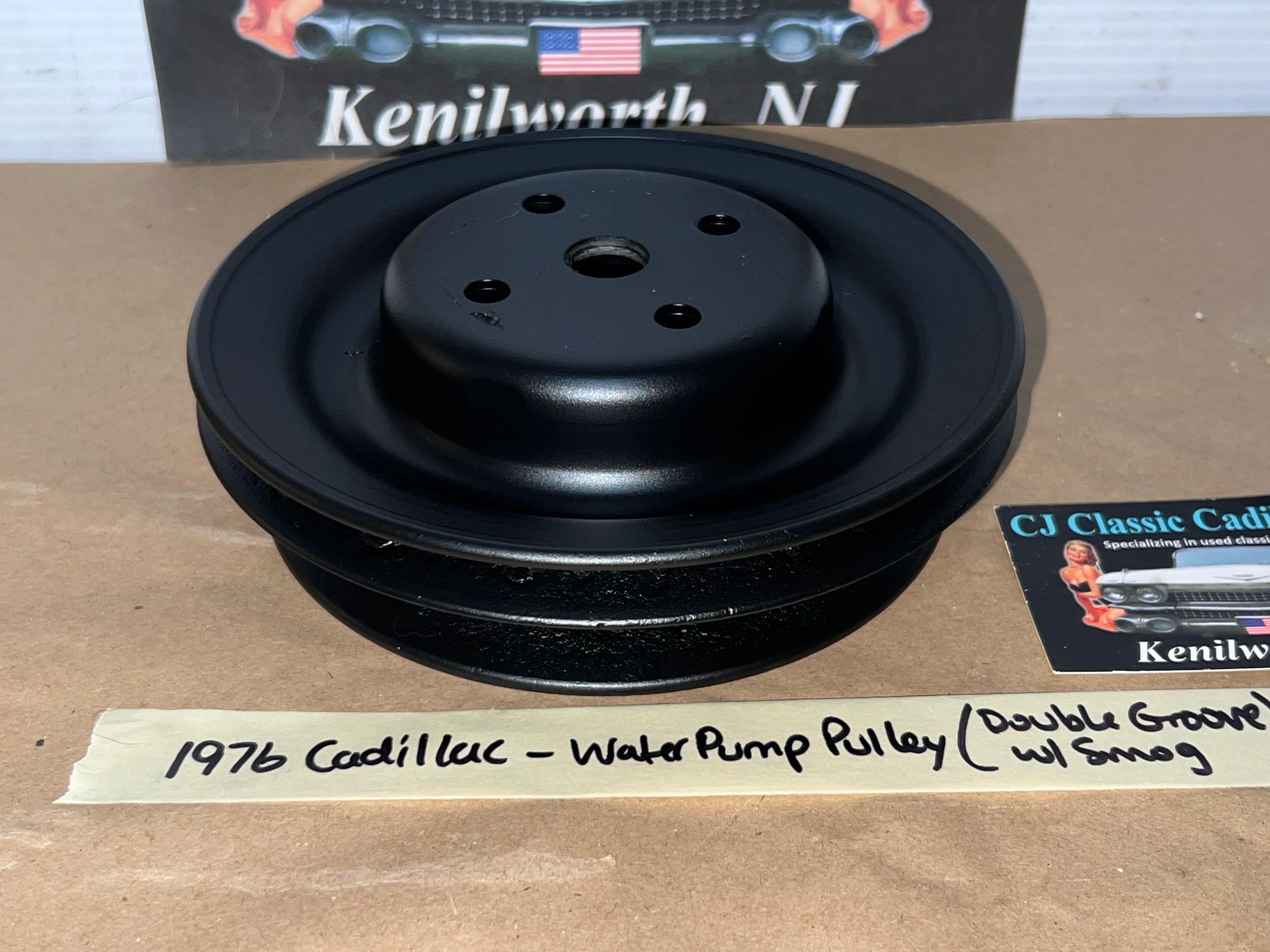RESTORED 1976 1977 1978 Cadillac Deville Eldorado Fleetwood WATER PUMP PULLEY DOUBLE GROOVE (WITH A.I.R) #1609422 - Image 8