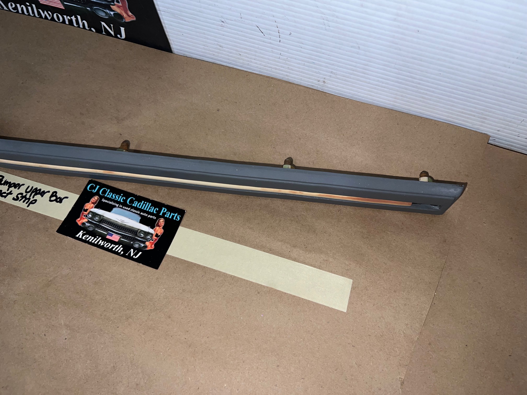 OEM 1974 1975 1976 1977 1978 Cadillac Eldorado 1974 1975 1976 Deville Calais Fleetwood UPPER FRONT BUMPER CENTER BAR IMPACT STRIP CUSHION PAD # 1603549 - Image 15