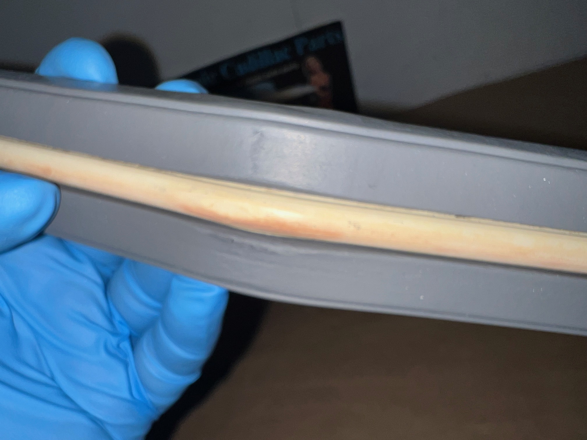 OEM 1974 1975 1976 1977 1978 Cadillac Eldorado 1974 1975 1976 Deville Calais Fleetwood UPPER FRONT BUMPER CENTER BAR IMPACT STRIP CUSHION PAD # 1603549 - Image 9
